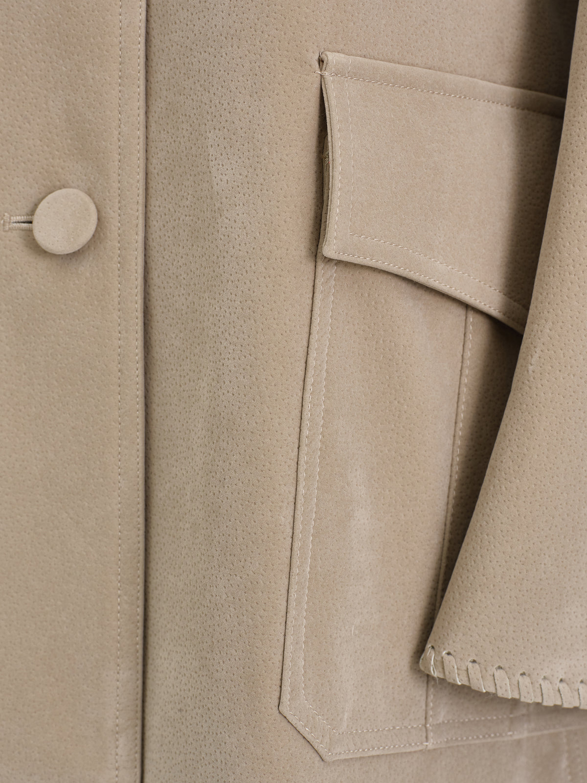 Idaho Suede Effect Jacket, Beige