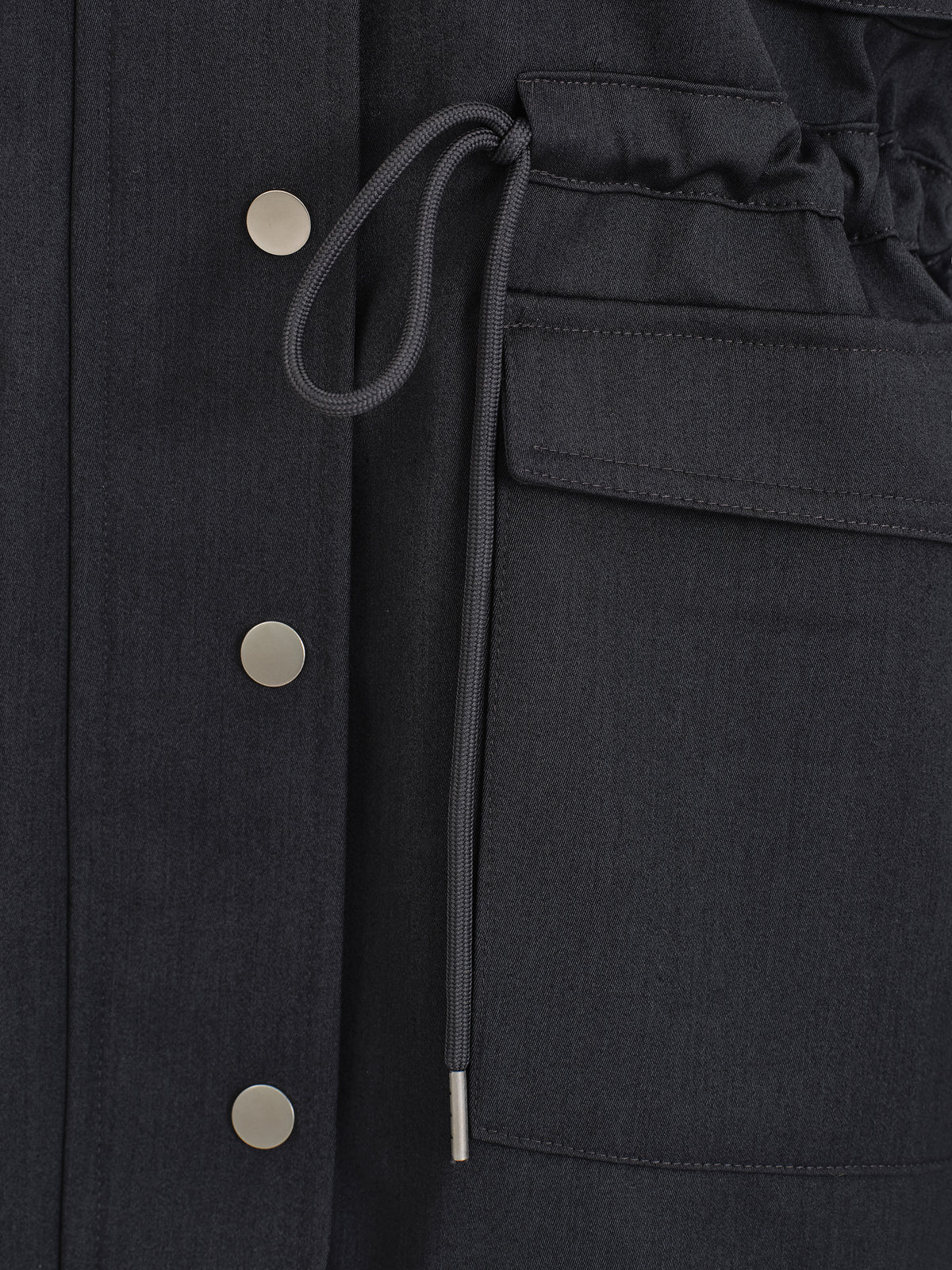 Adamo Satin-Effect Field Jacket, Charcoal