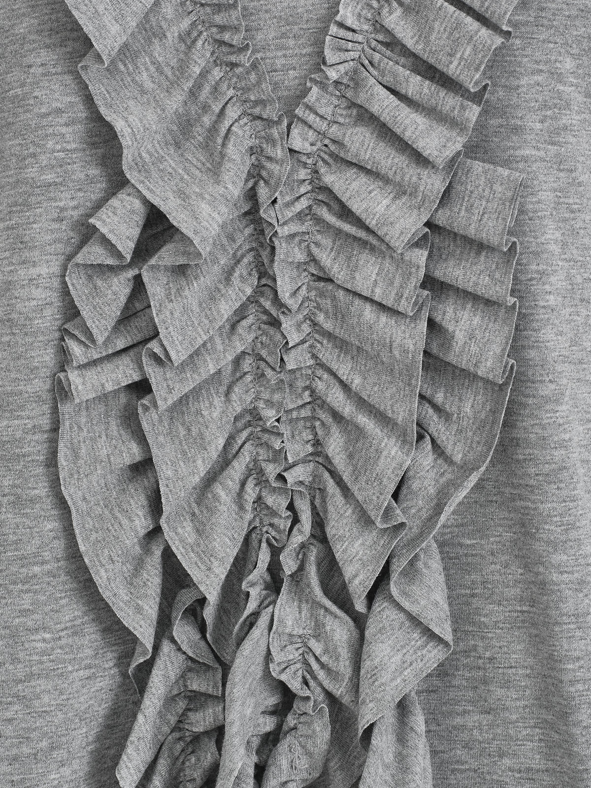 Peiju Ruffle T-Shirt, Grey