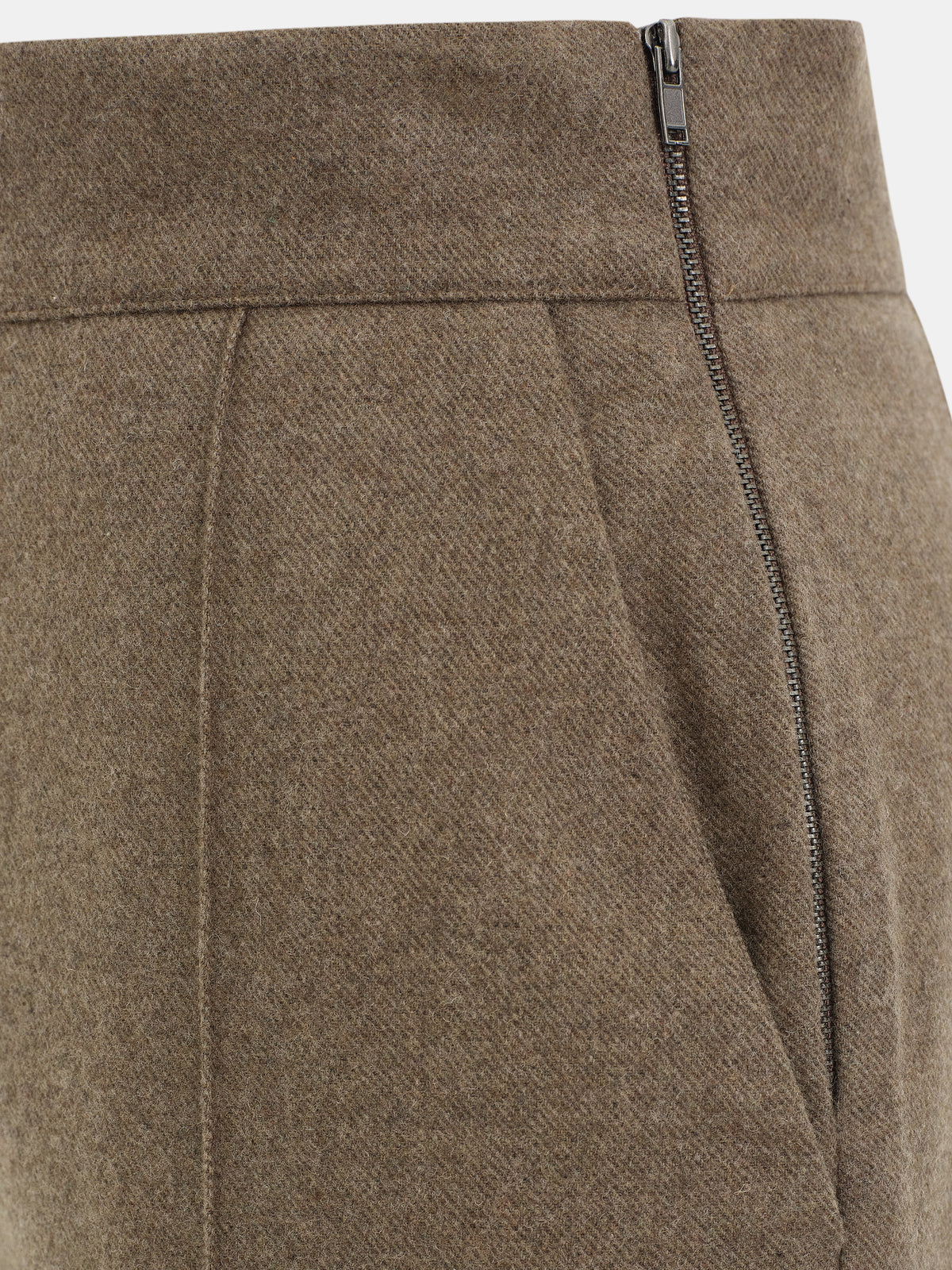 Mesash Creased Long Trousers, Brown