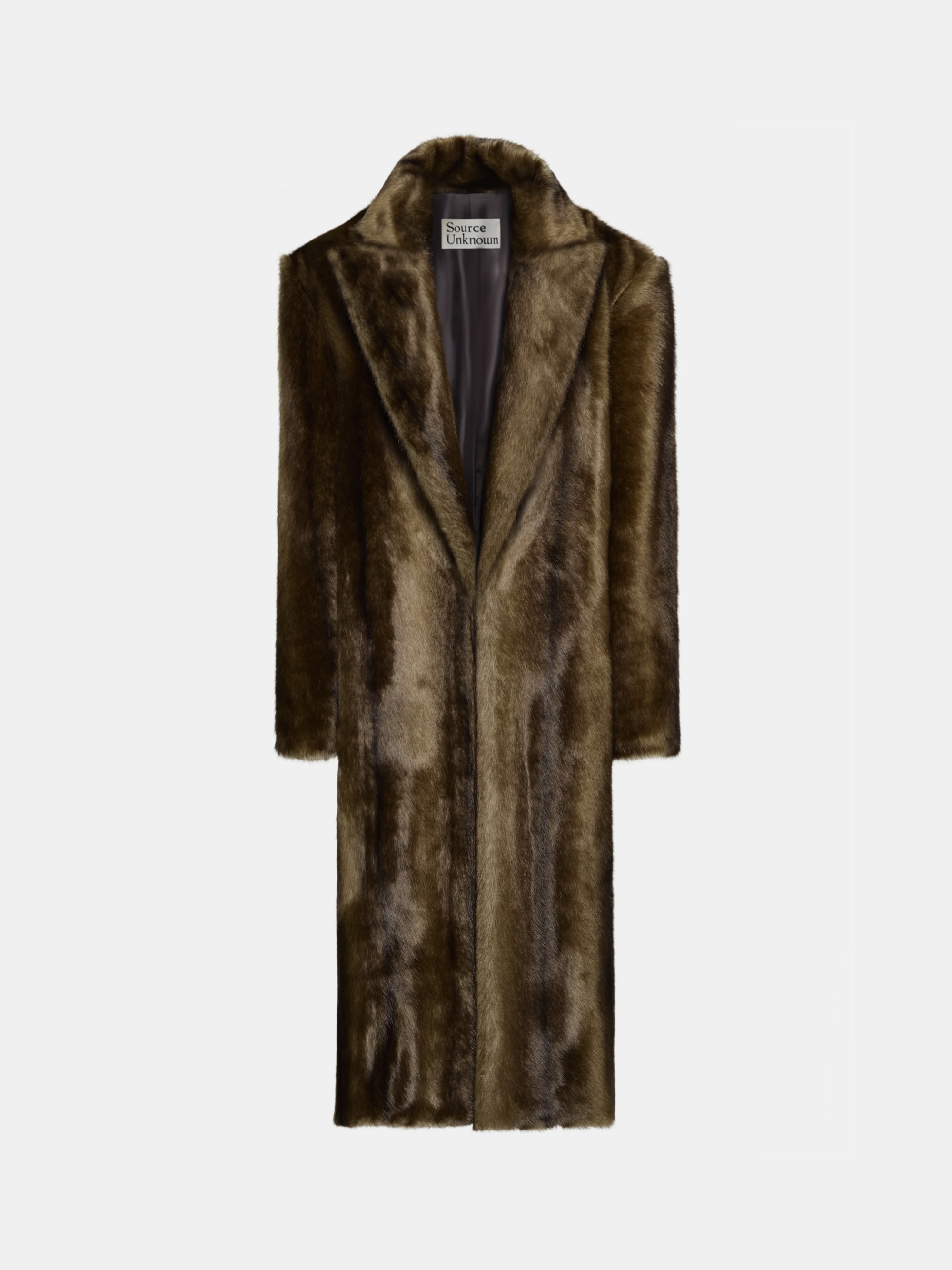 Wallis Oversized Grandpa Fur Coat, Espresso