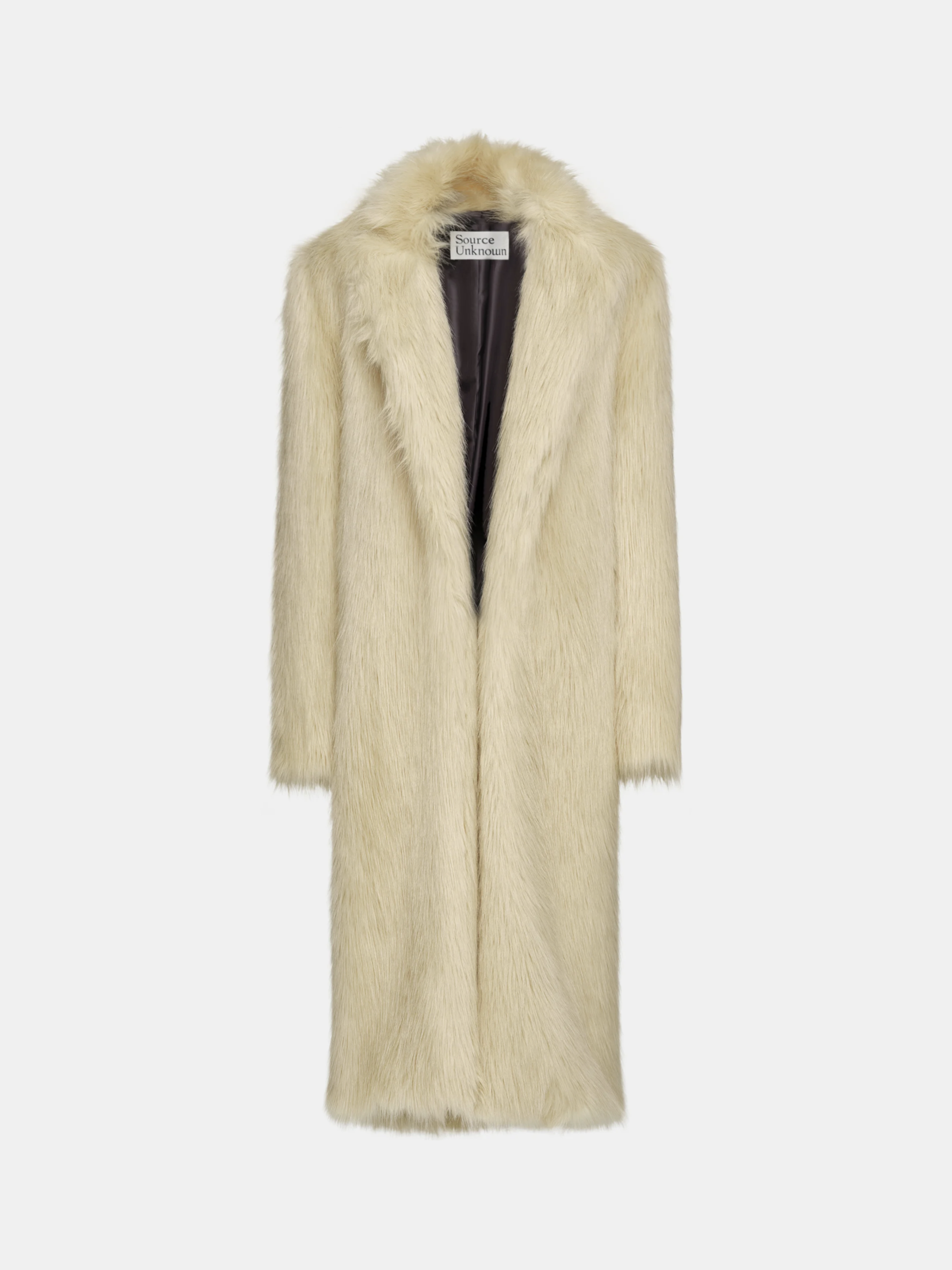 Wallis Oversized Grandpa Fur Coat, Tuscan Cream
