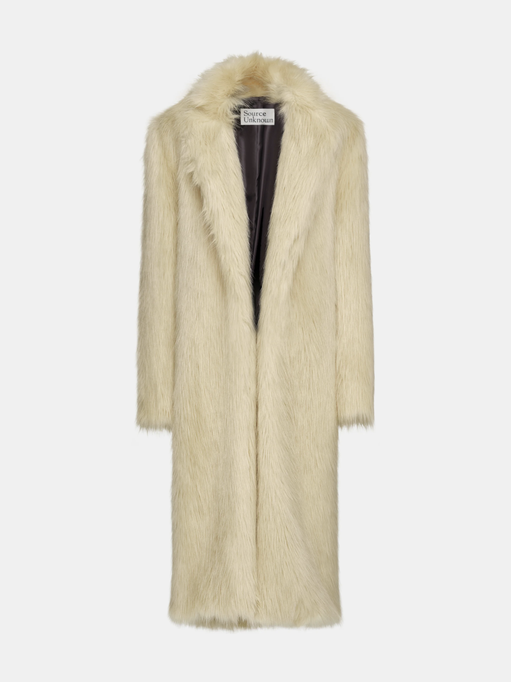 Wallis Oversized Grandpa Fur Coat, Tuscan Cream