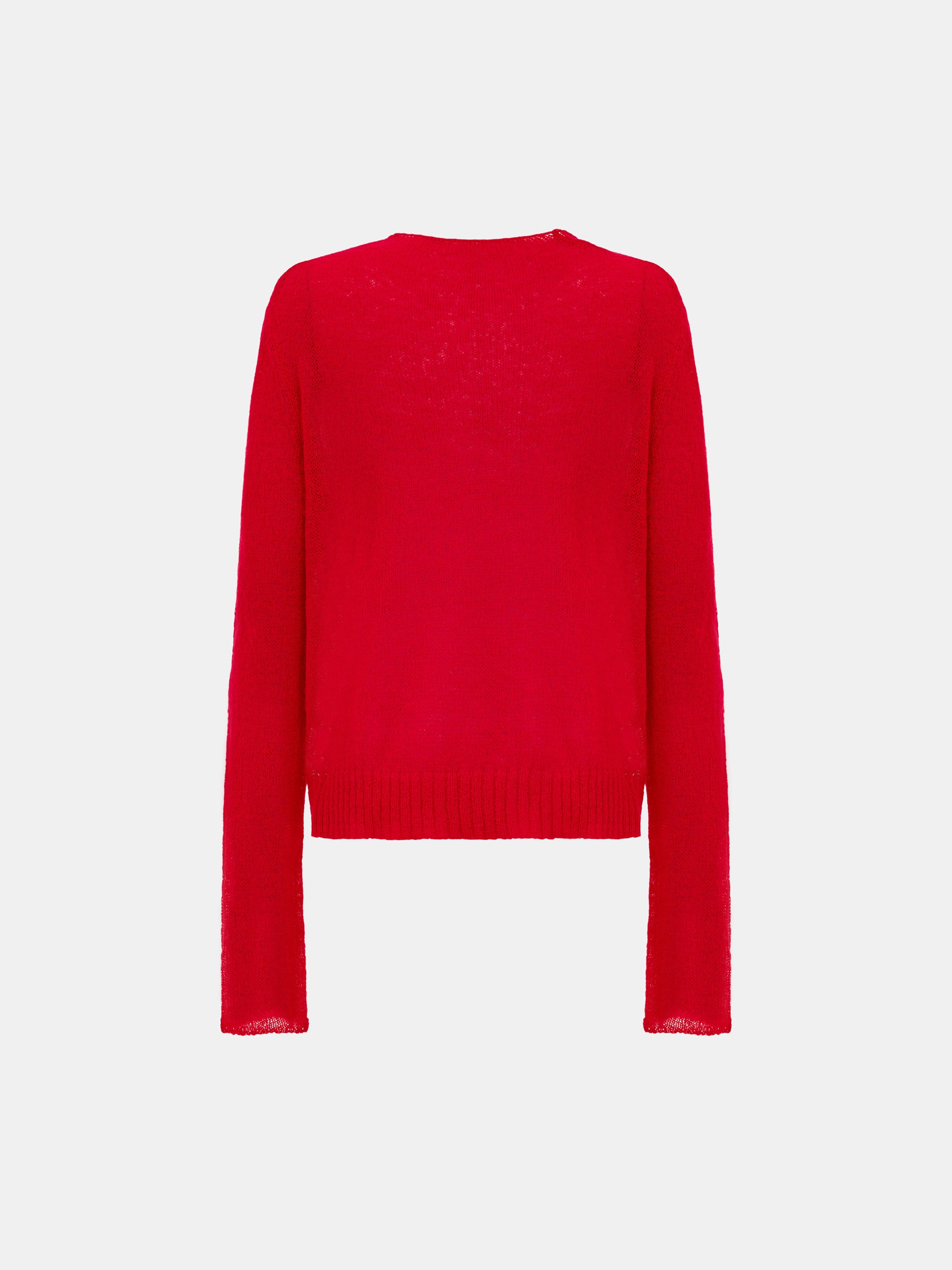 Cowl-Neck Jumper, Red