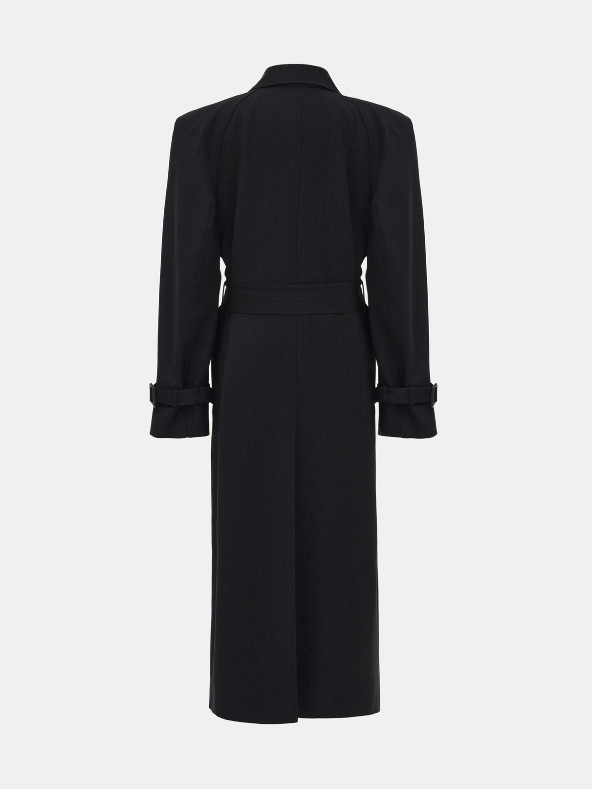 Rota Tailored Belted Overcoat, Black