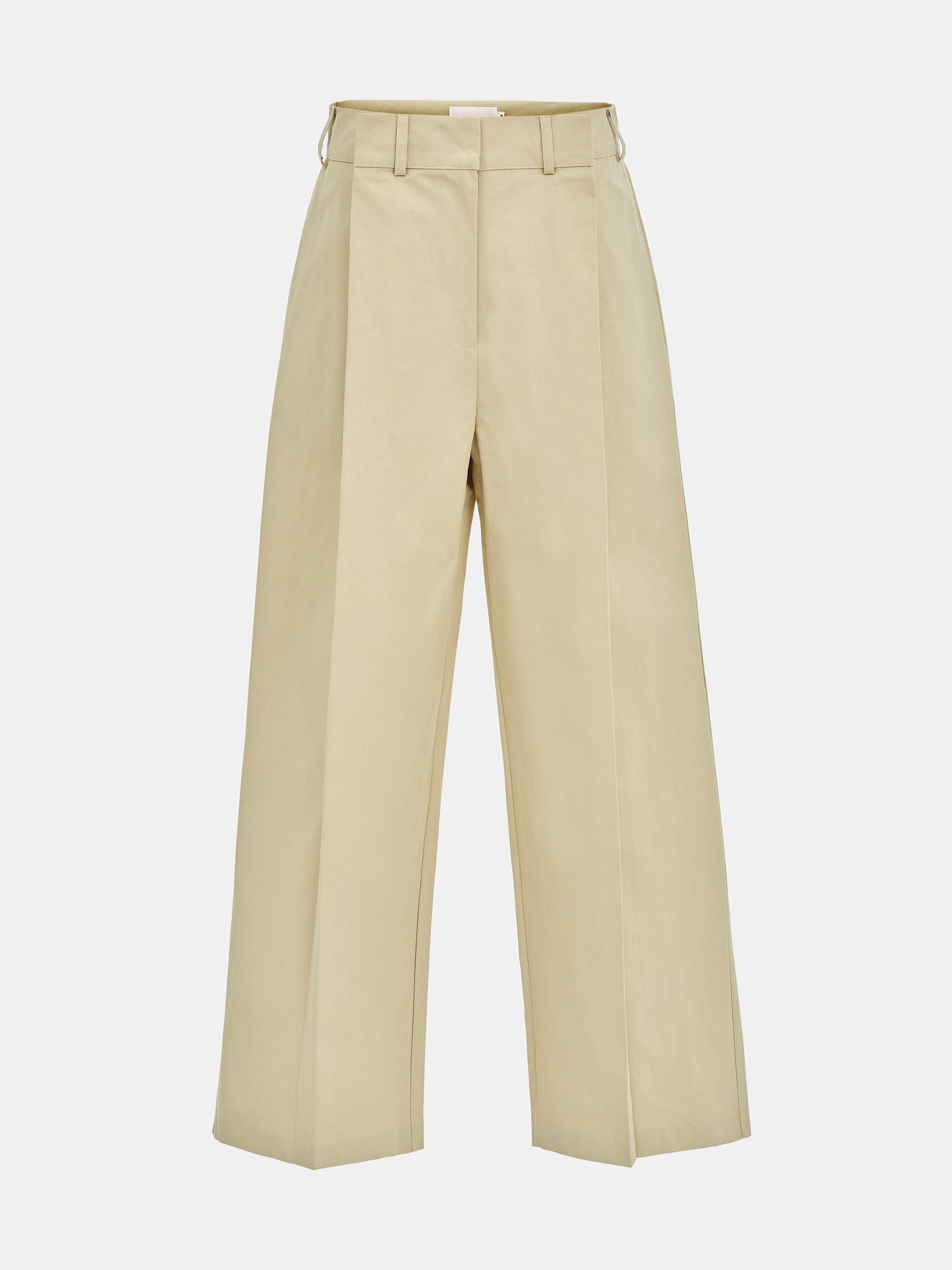 Relaxed Pleated Chinos, Beige
