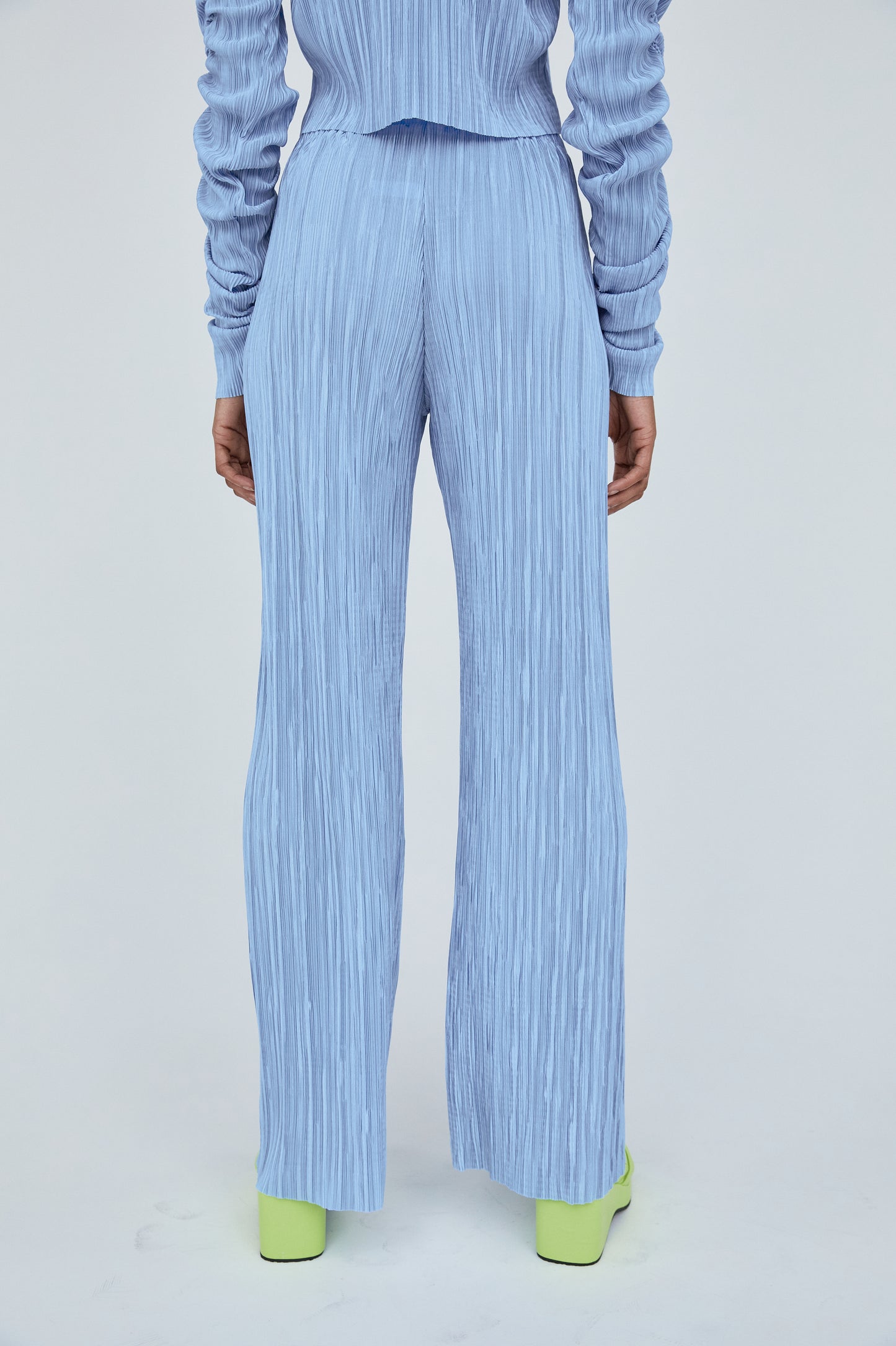 Pleated Pants, Cornflower Blue