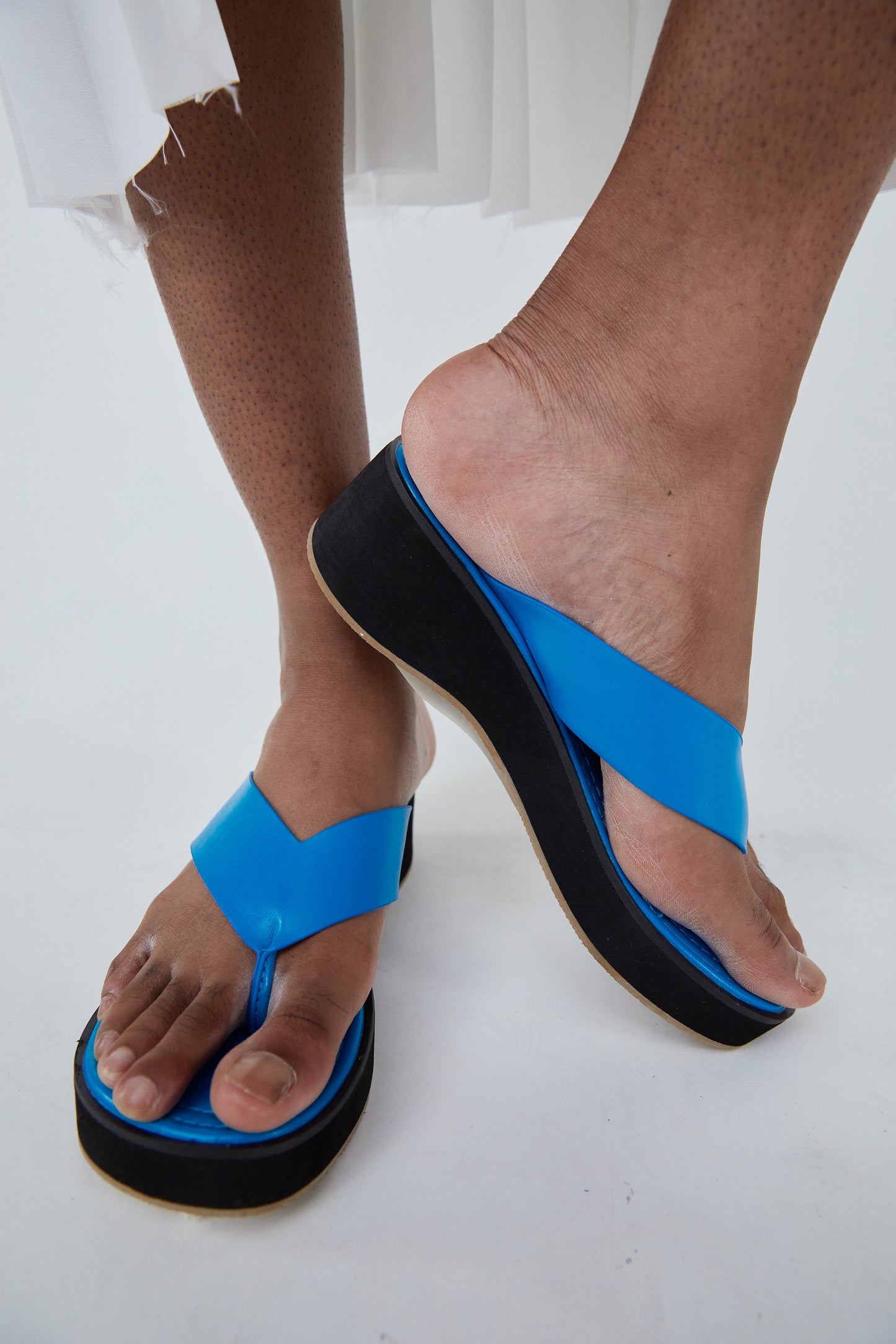 Platform Wedge Sandals, Ocean Blue