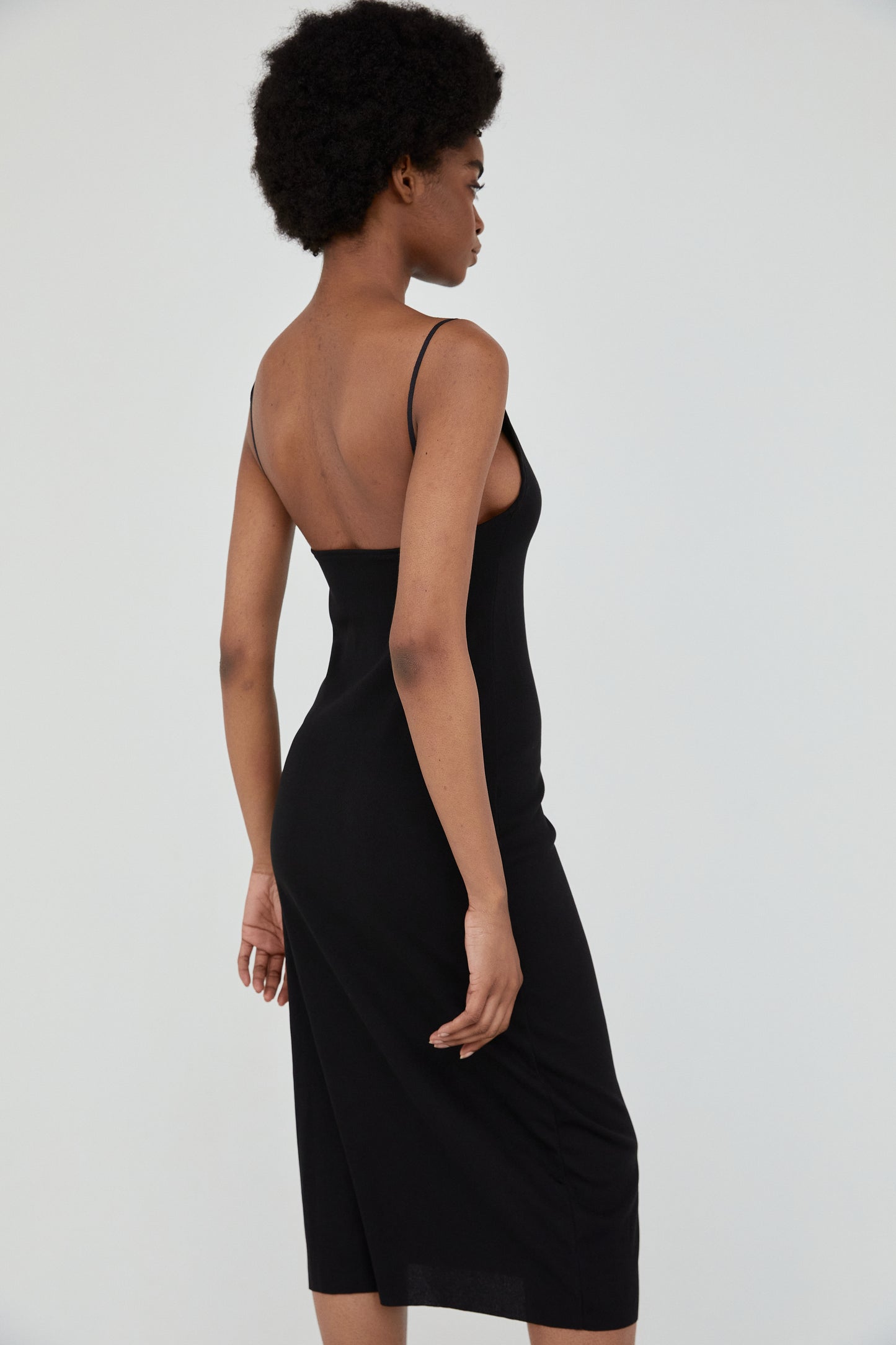 Open Back Tiffany Dress, Black