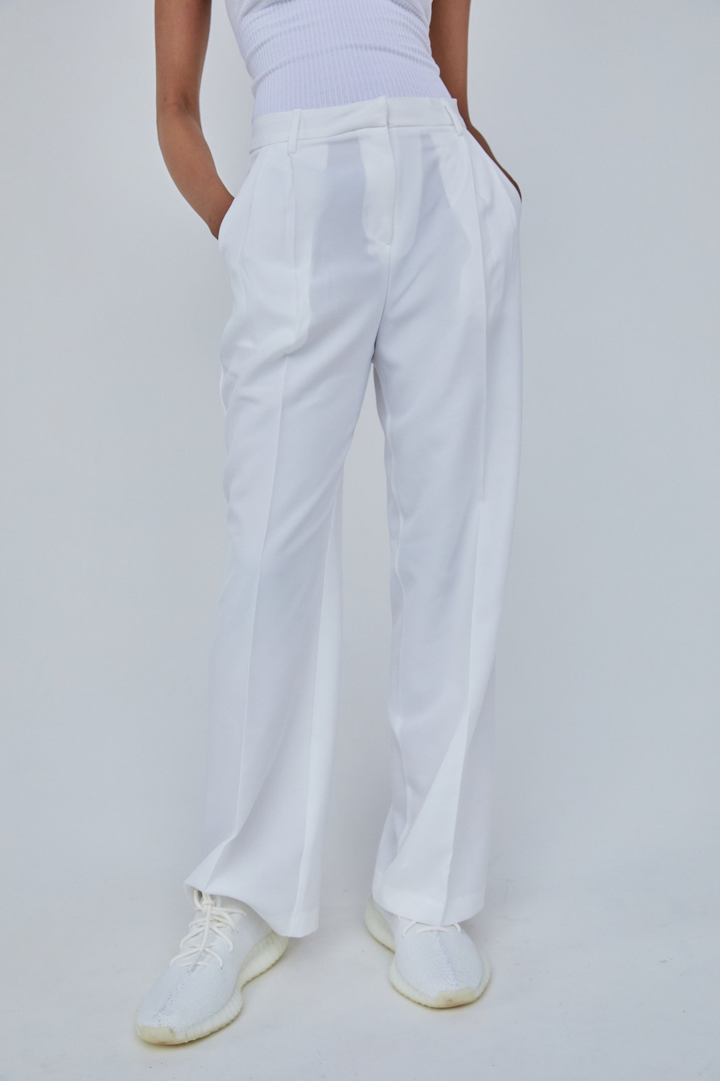 Low Waist Suit Pants, Off White