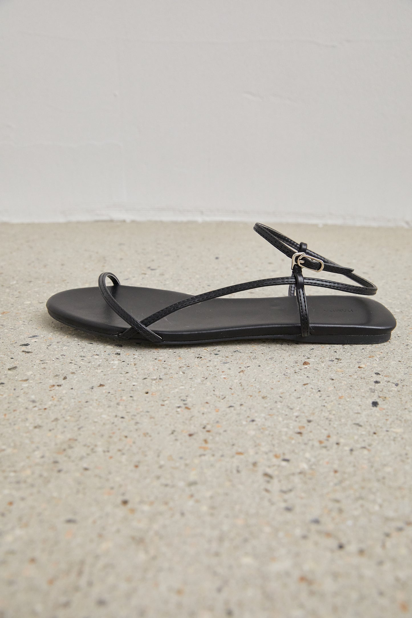 Slim Strappy Sandals, Black