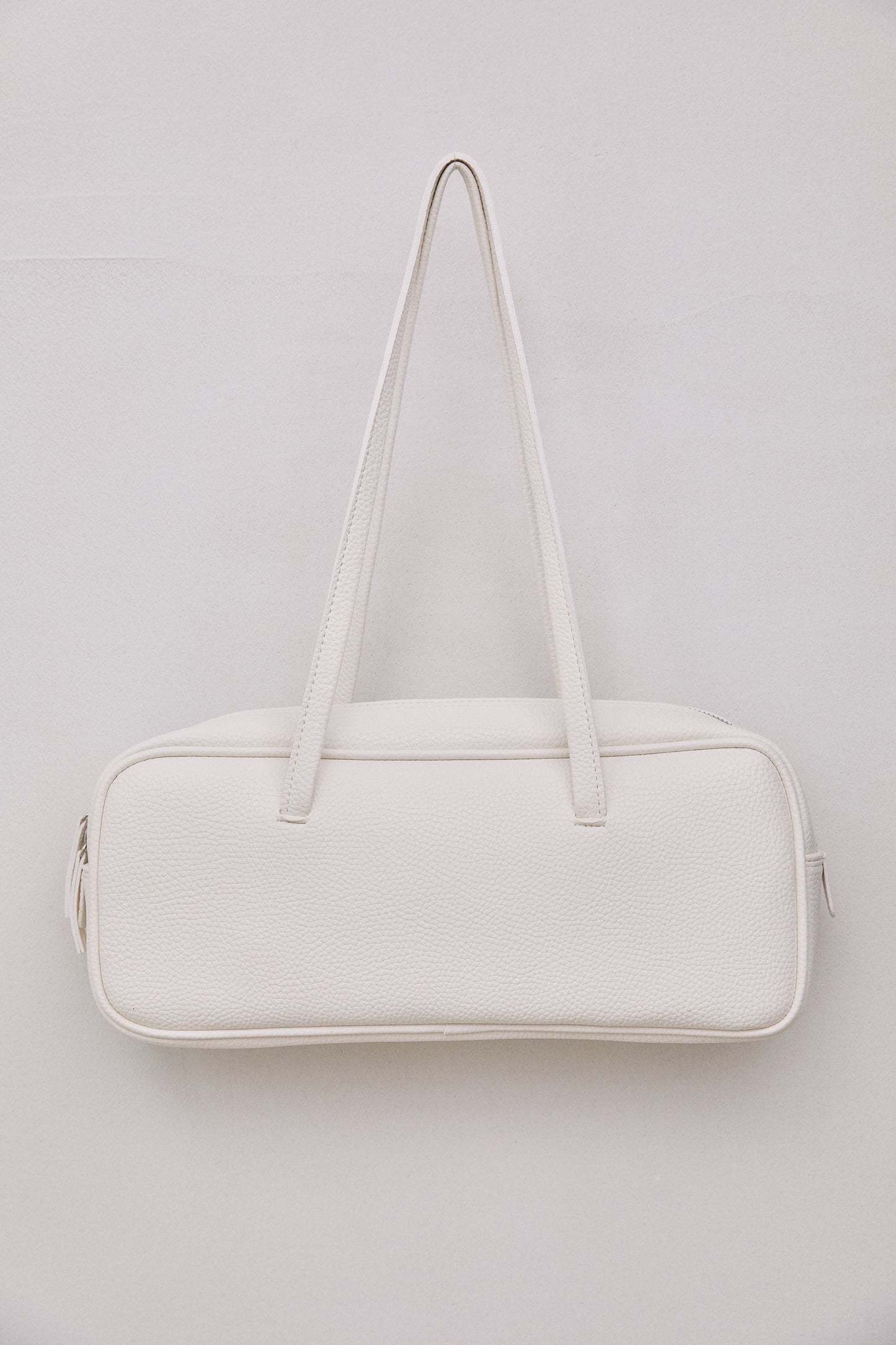 Rectangular Leather Bag, Off White