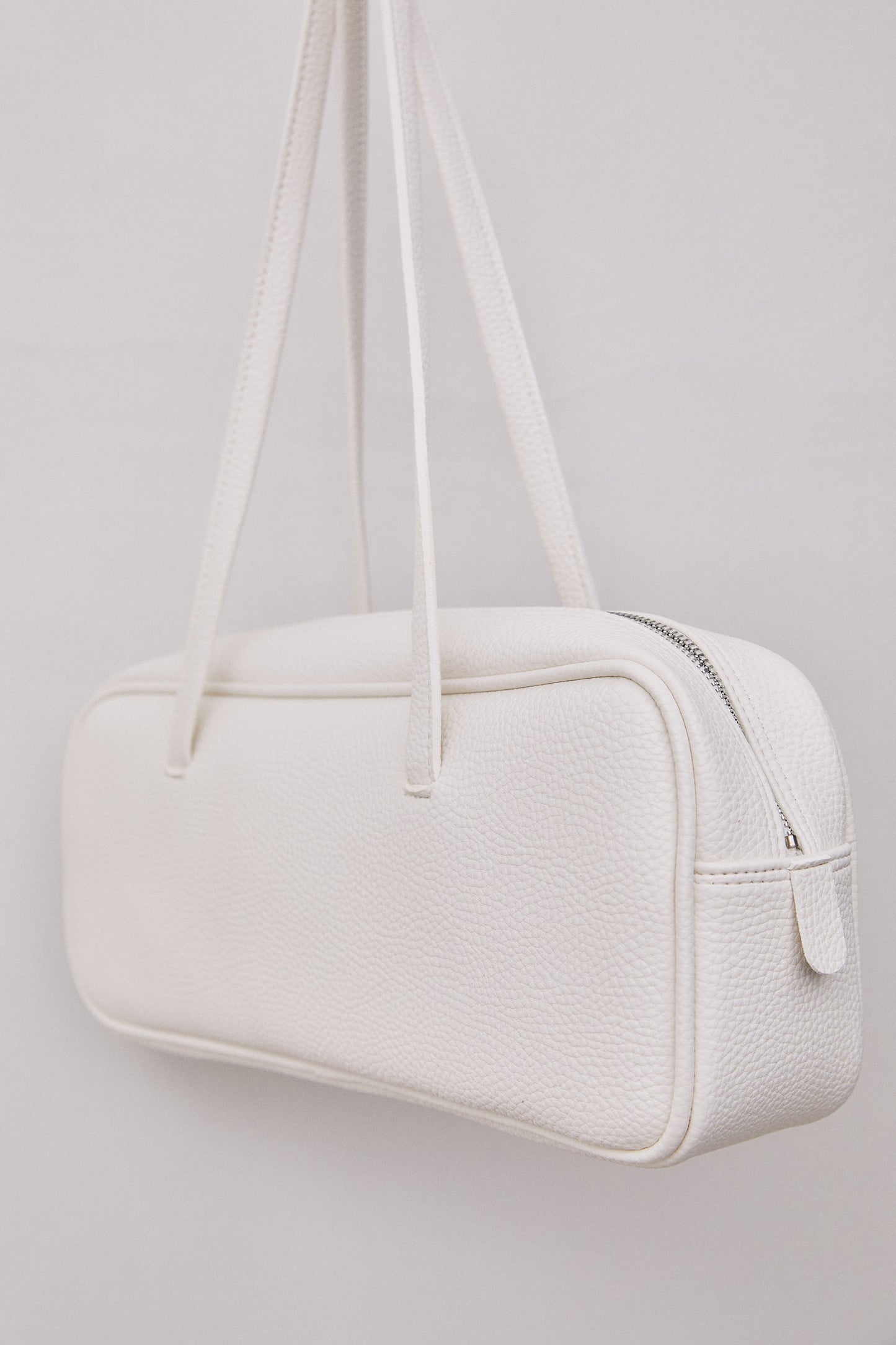 Rectangular Leather Bag, Off White