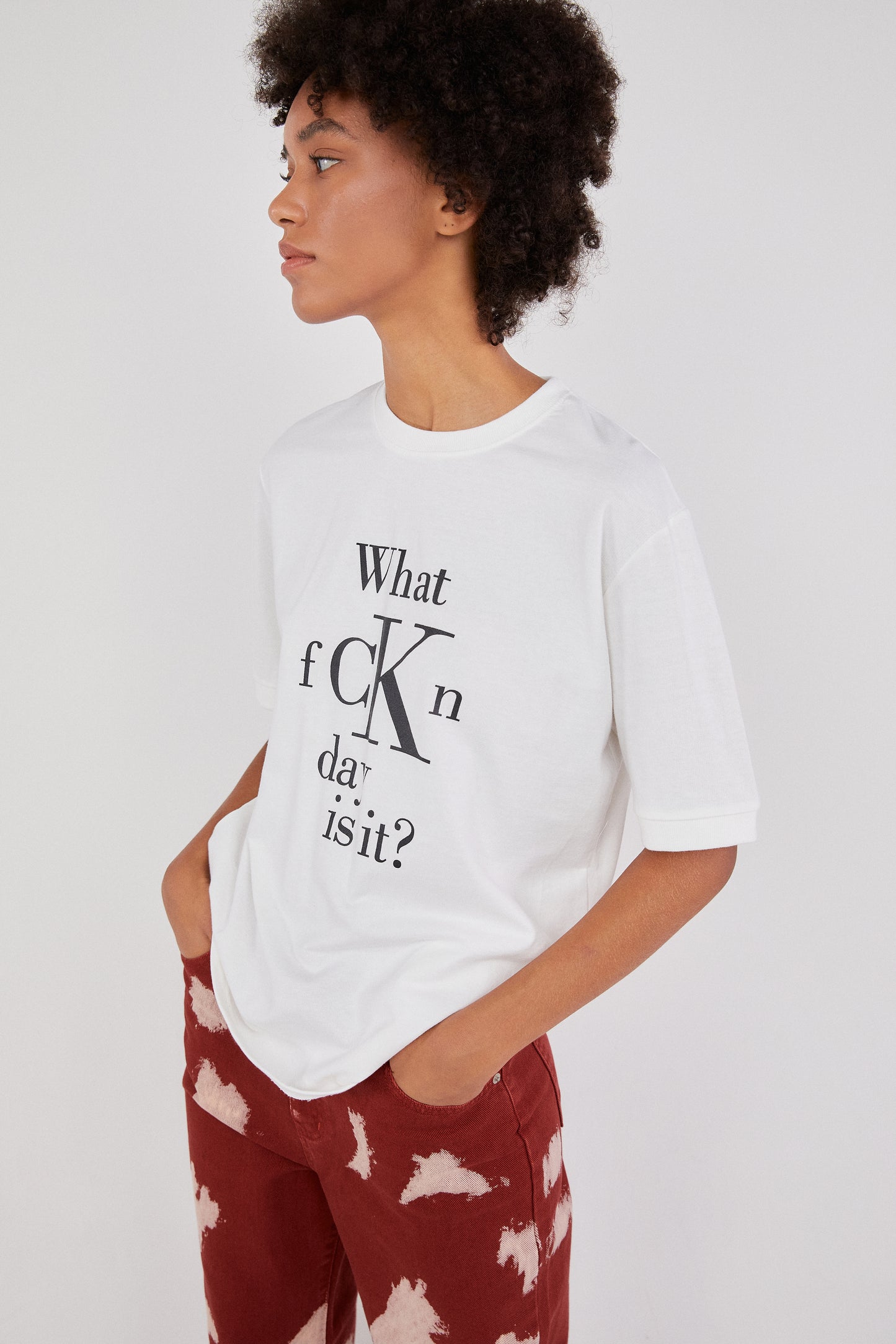 Lettering Graphic T-shirt, White