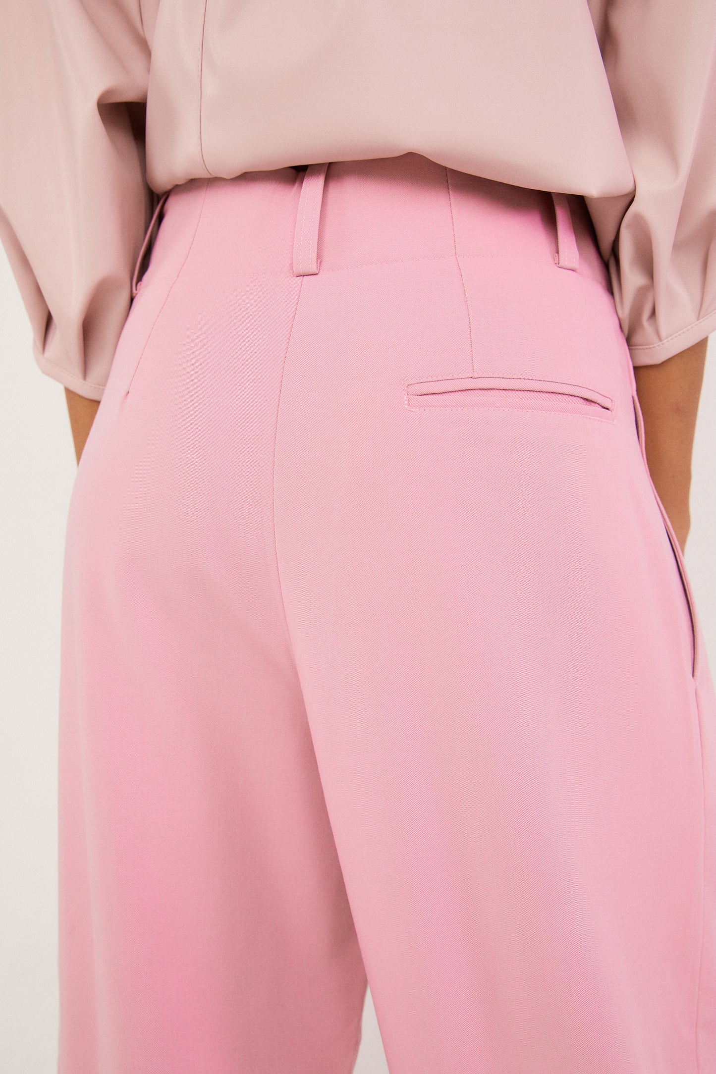 Pleated Suit Trousers, Pastel Pink