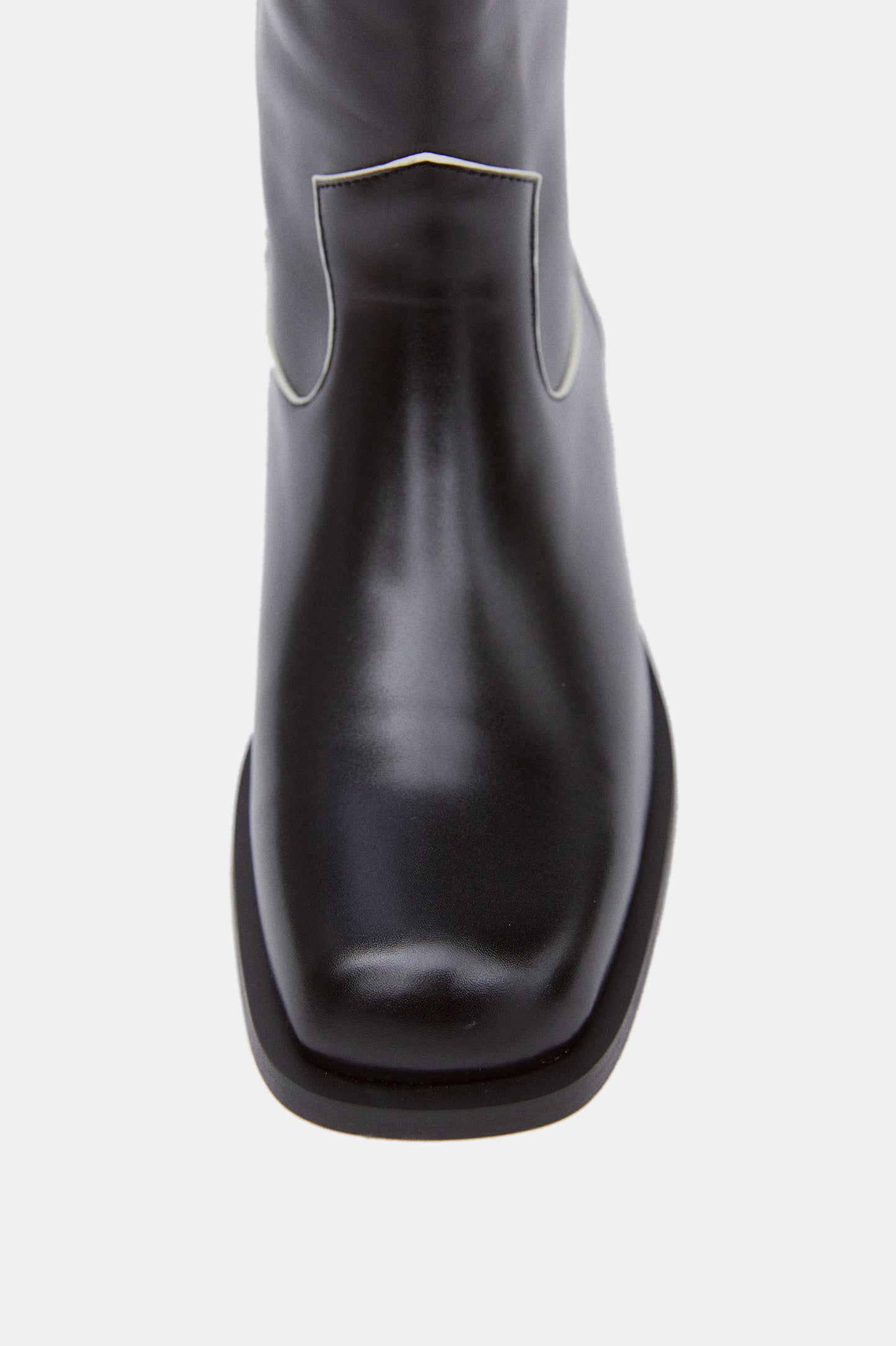 Contrast Stitch Oxford Boots, Black