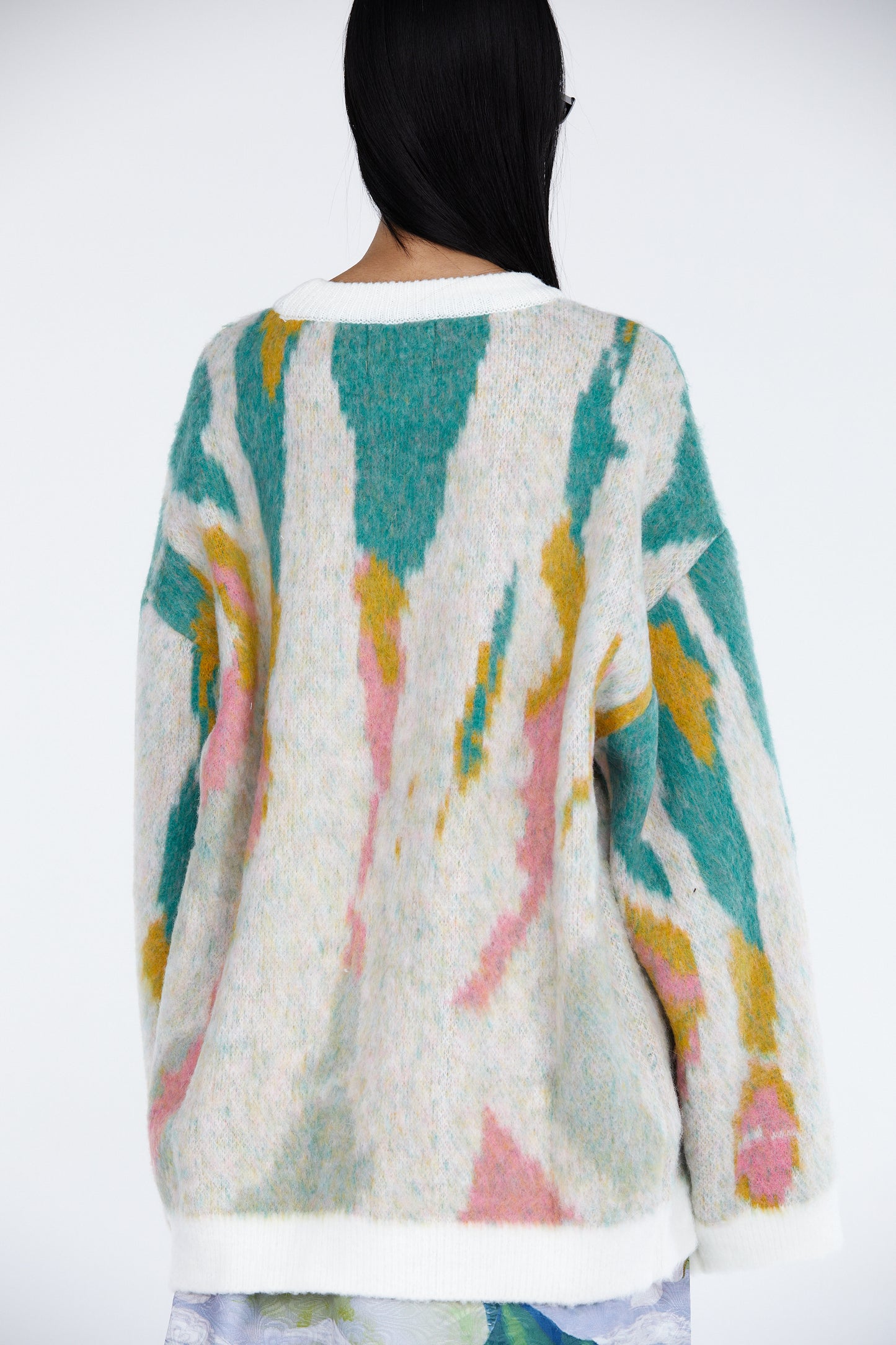 Oversized Unisex Pullover Sweater, Cyan