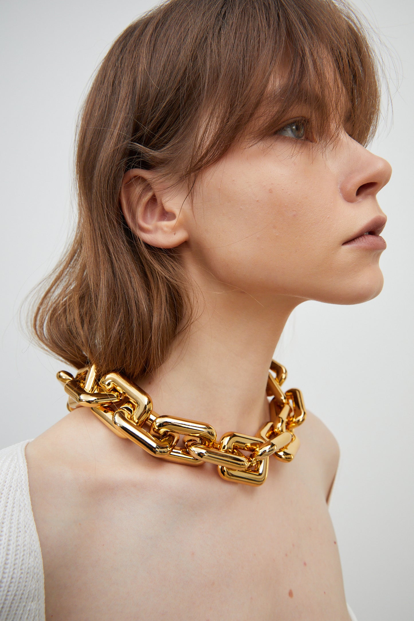 Oversized Link Chain Necklace, Gold
