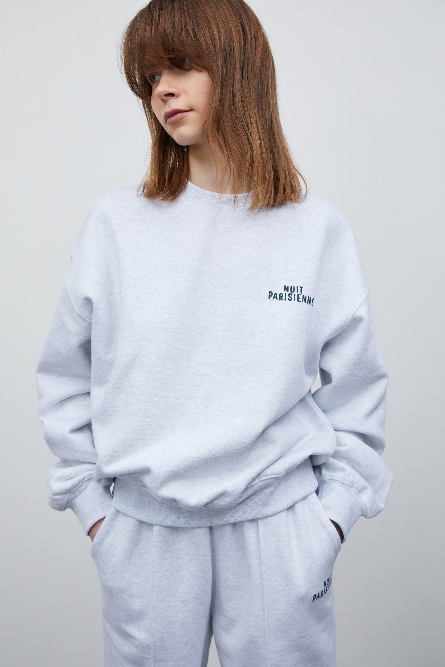 Parisienne Sweatshirt, Melange Grey