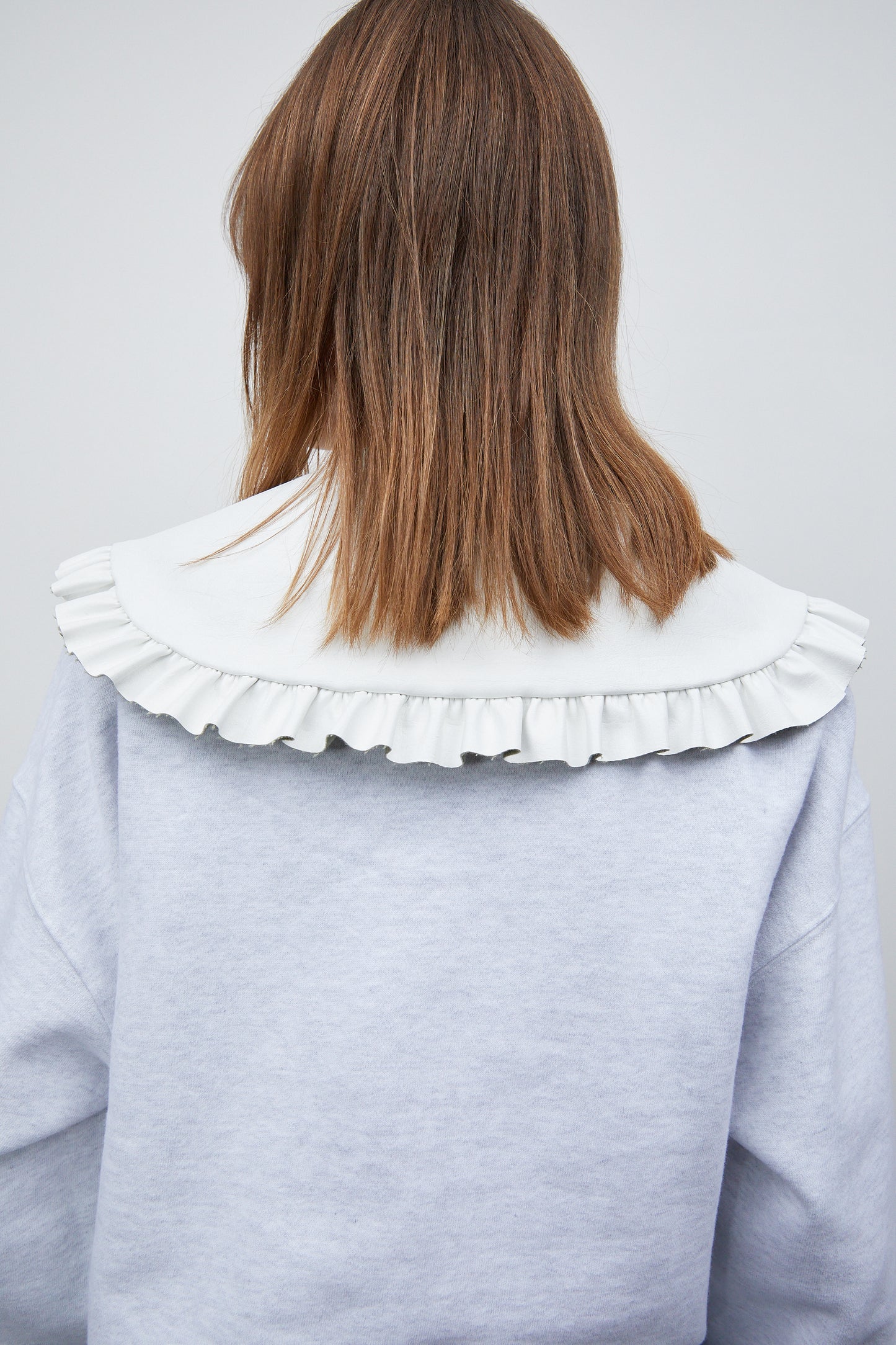 Leather Collar, White