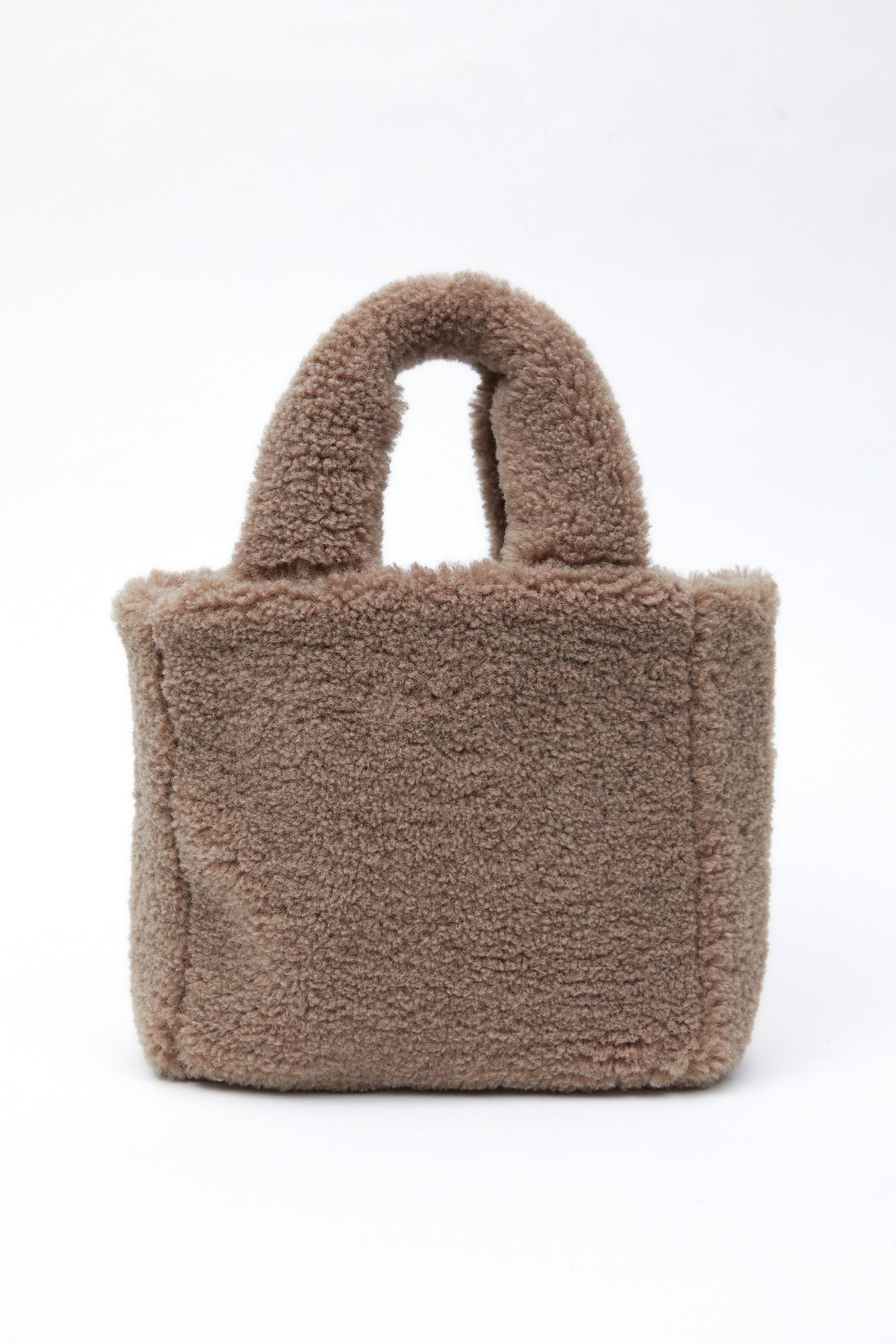 Shearling Tote Bag, Brown