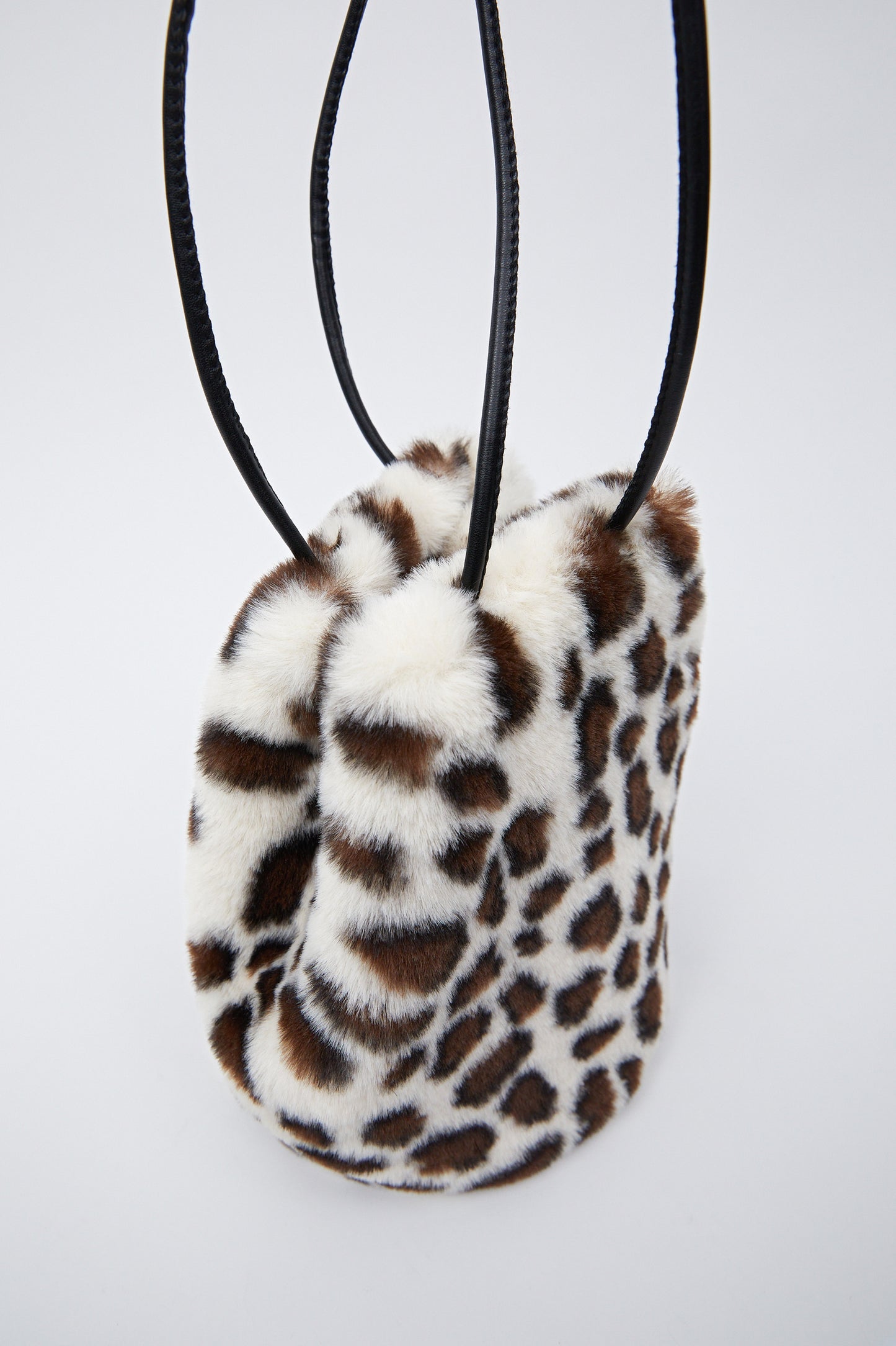 Faux Fur Bucket Bag, Leopard