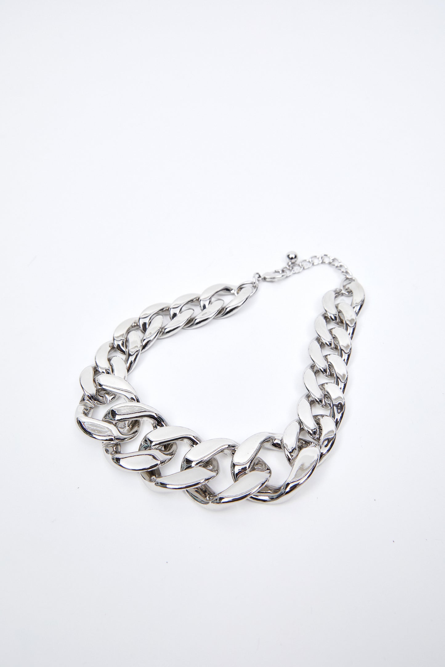 Interlocking Chain Necklace, Sliver
