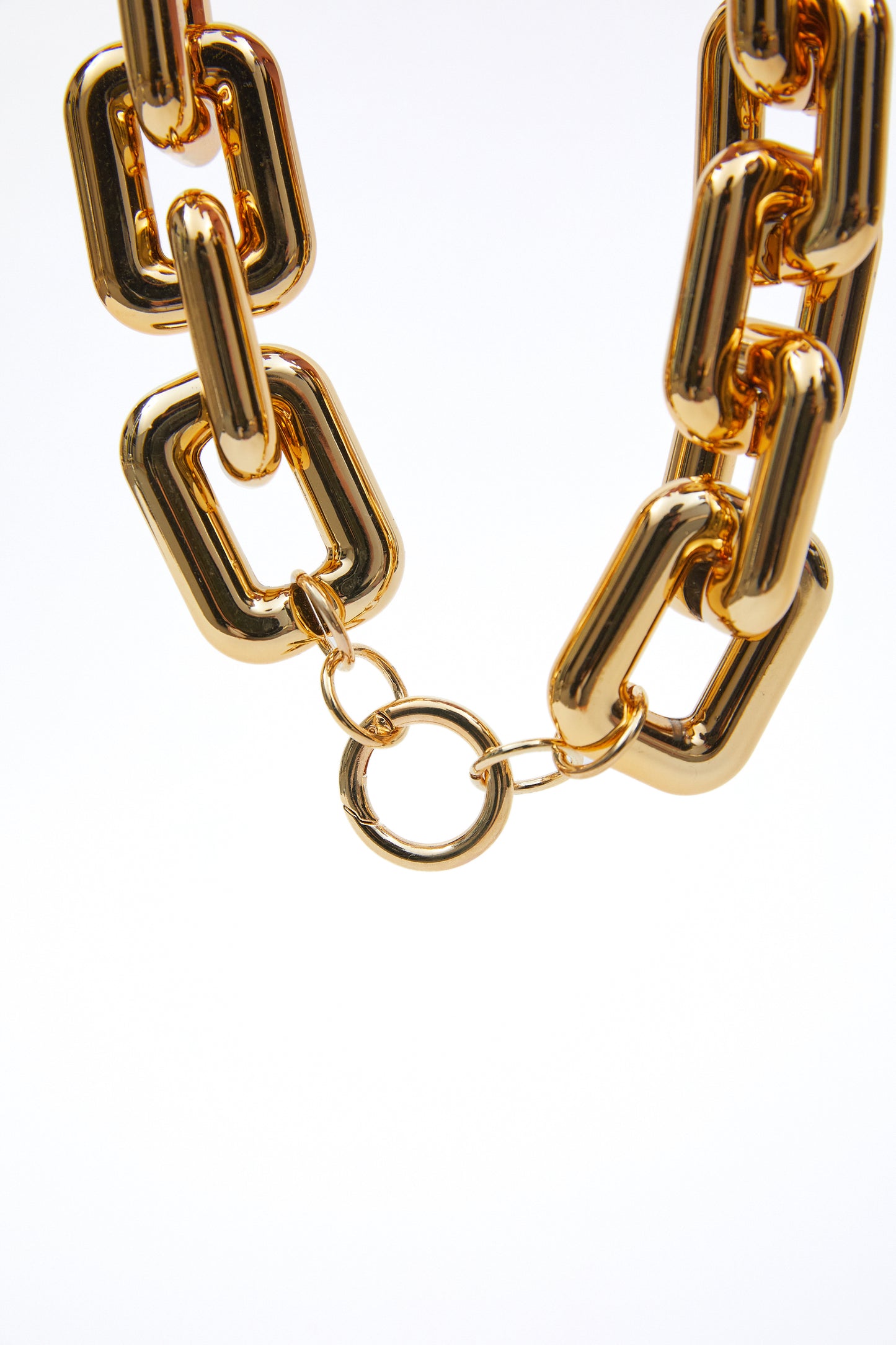 Oversized Link Chain Necklace, Gold