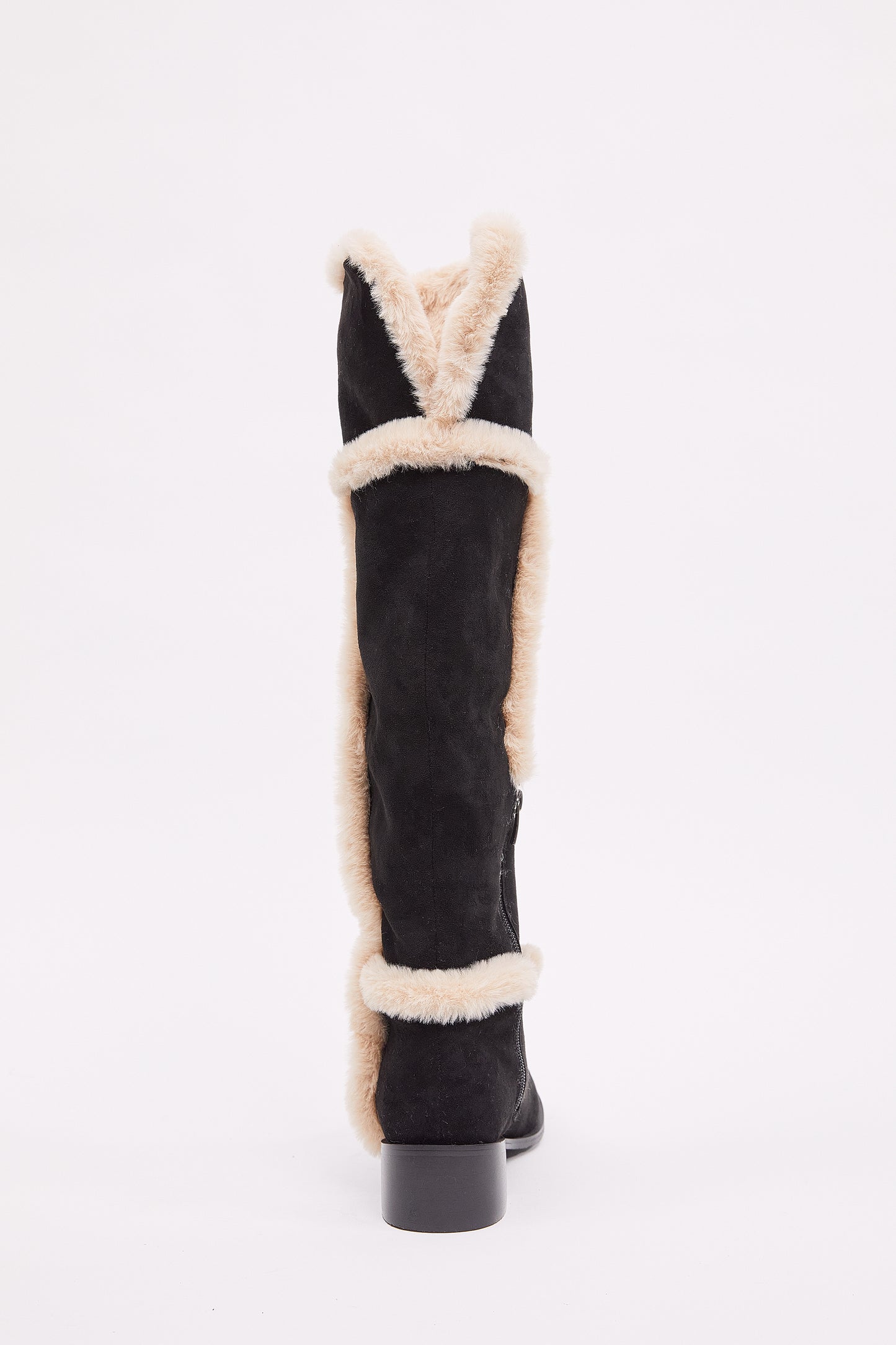 Shearling Knee Boots, Black