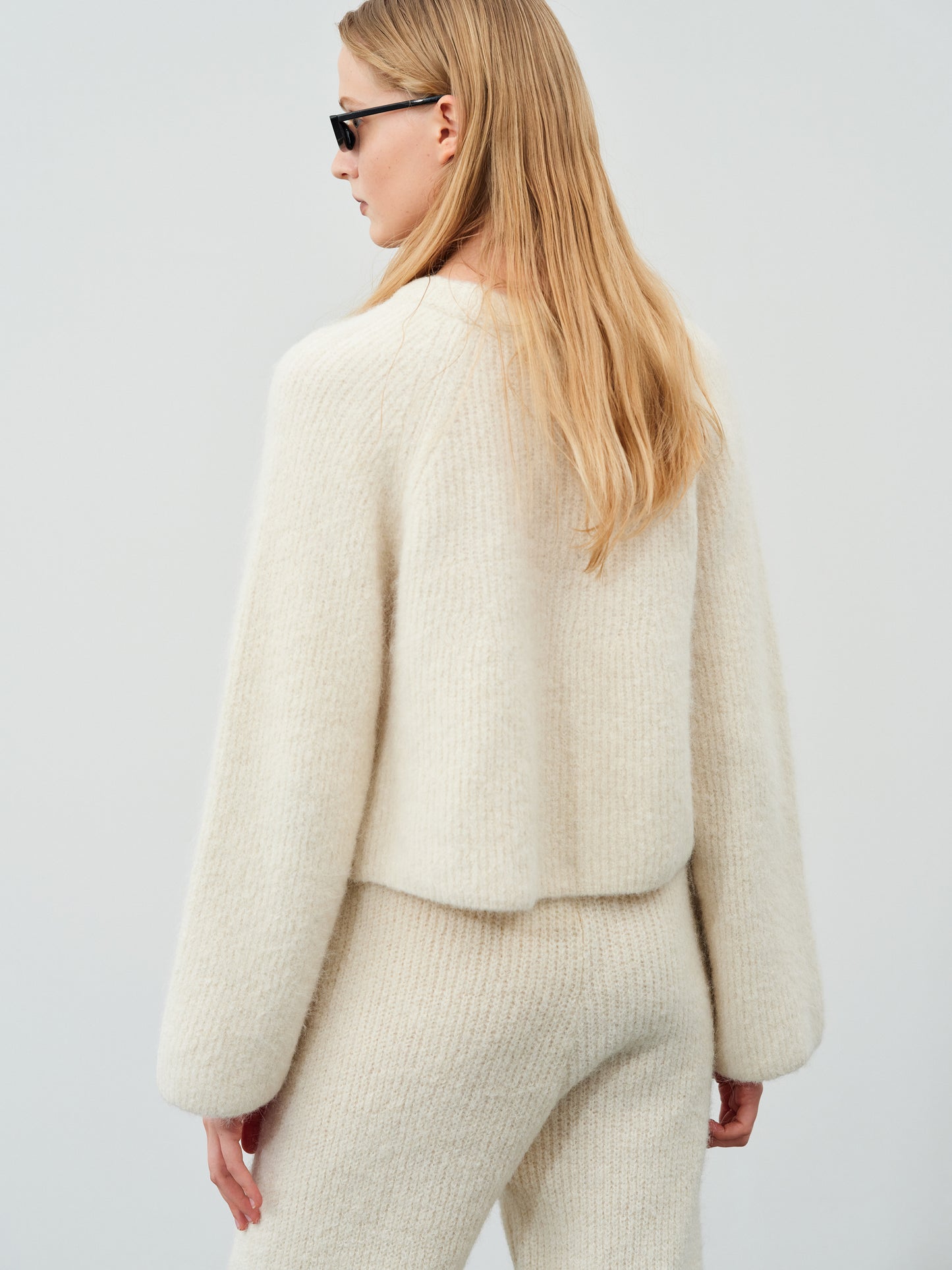 Cozy Alpaca Knit Sweater, Vanilla