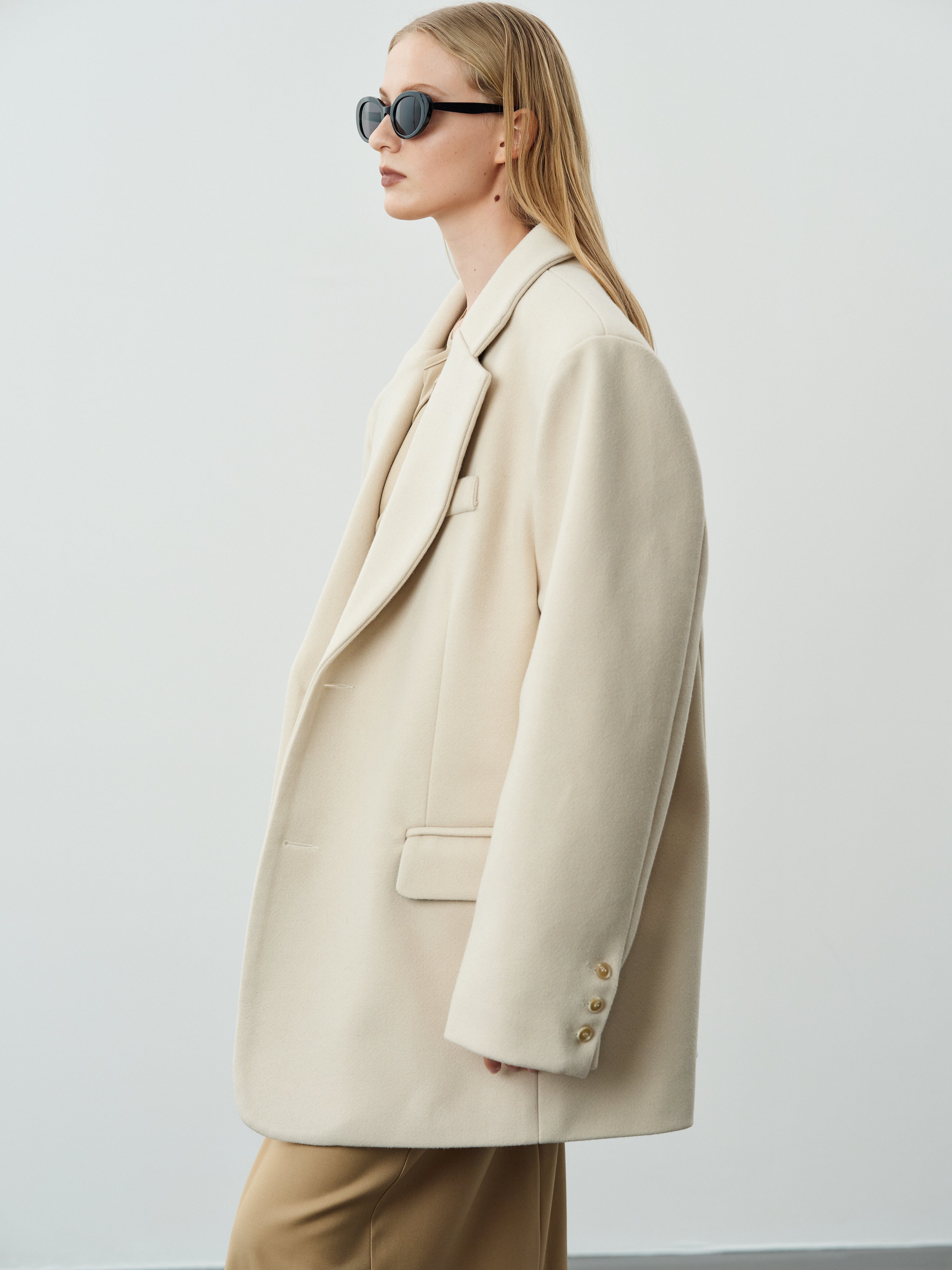 Cream shop boyfriend coat