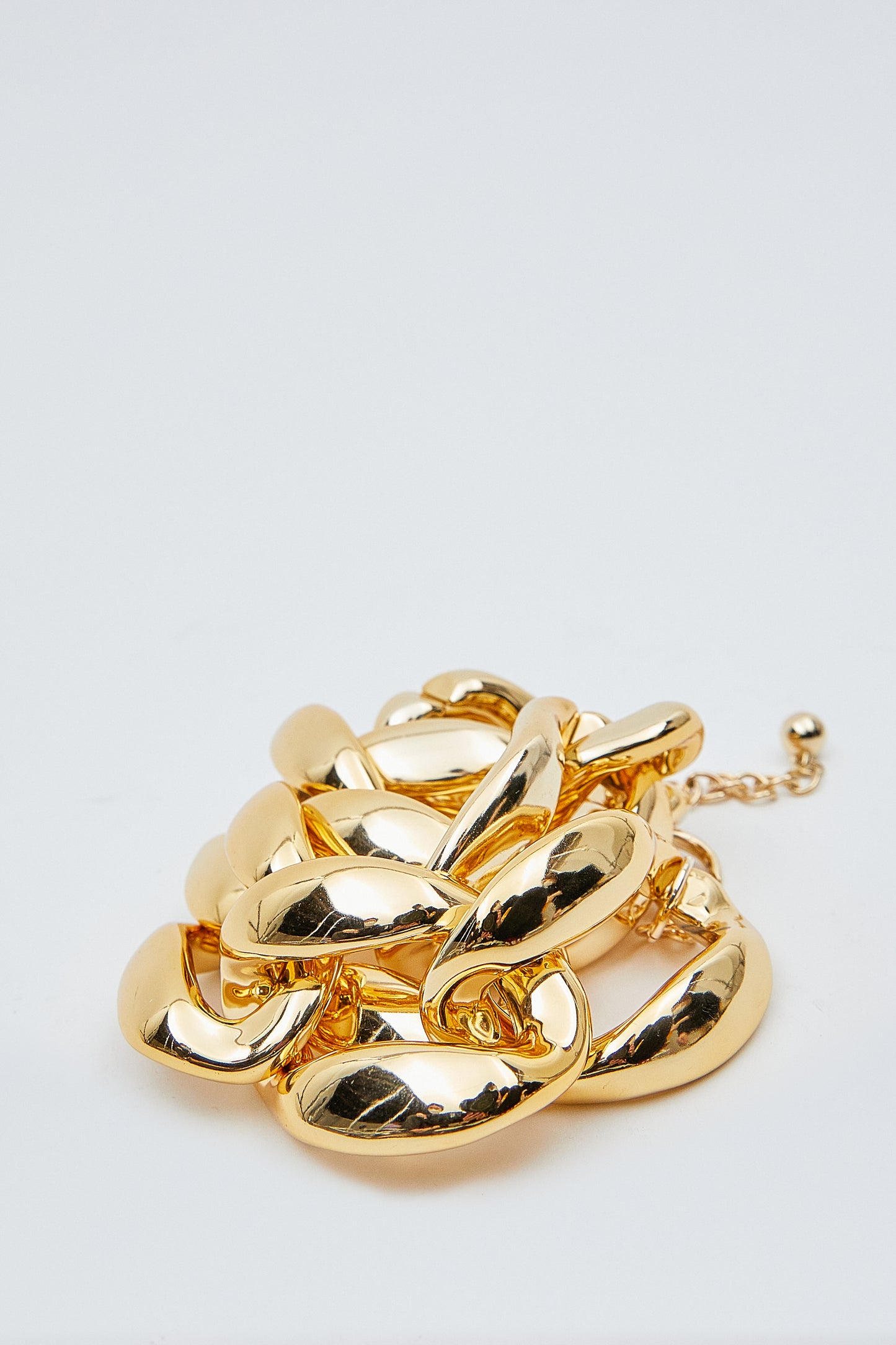 Oversized Sculptural Twisted Necklace, Gold