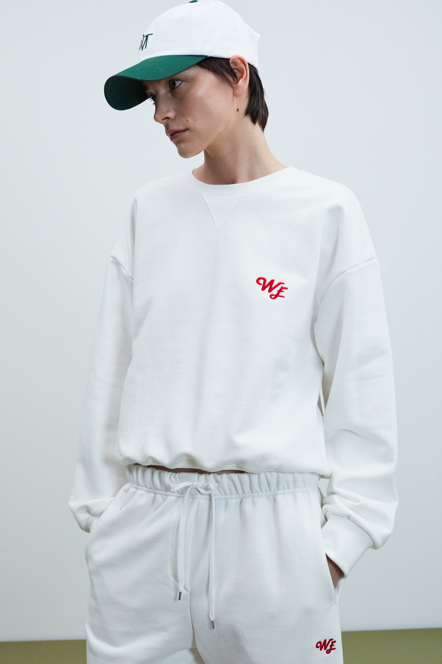 Logo Embroidered Sweatshirt, White
