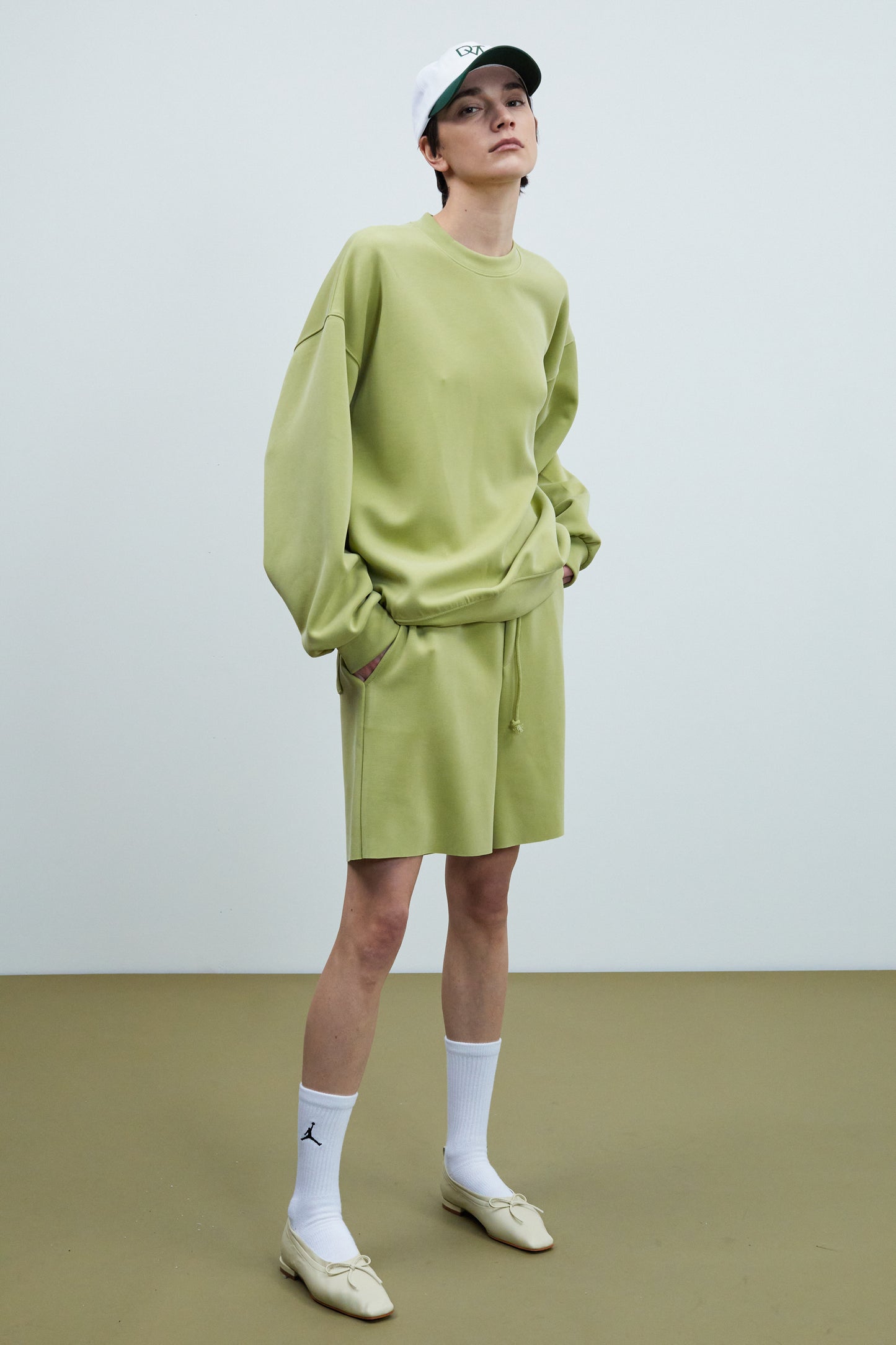 Super Soft Varsity Shorts, Mossy Green
