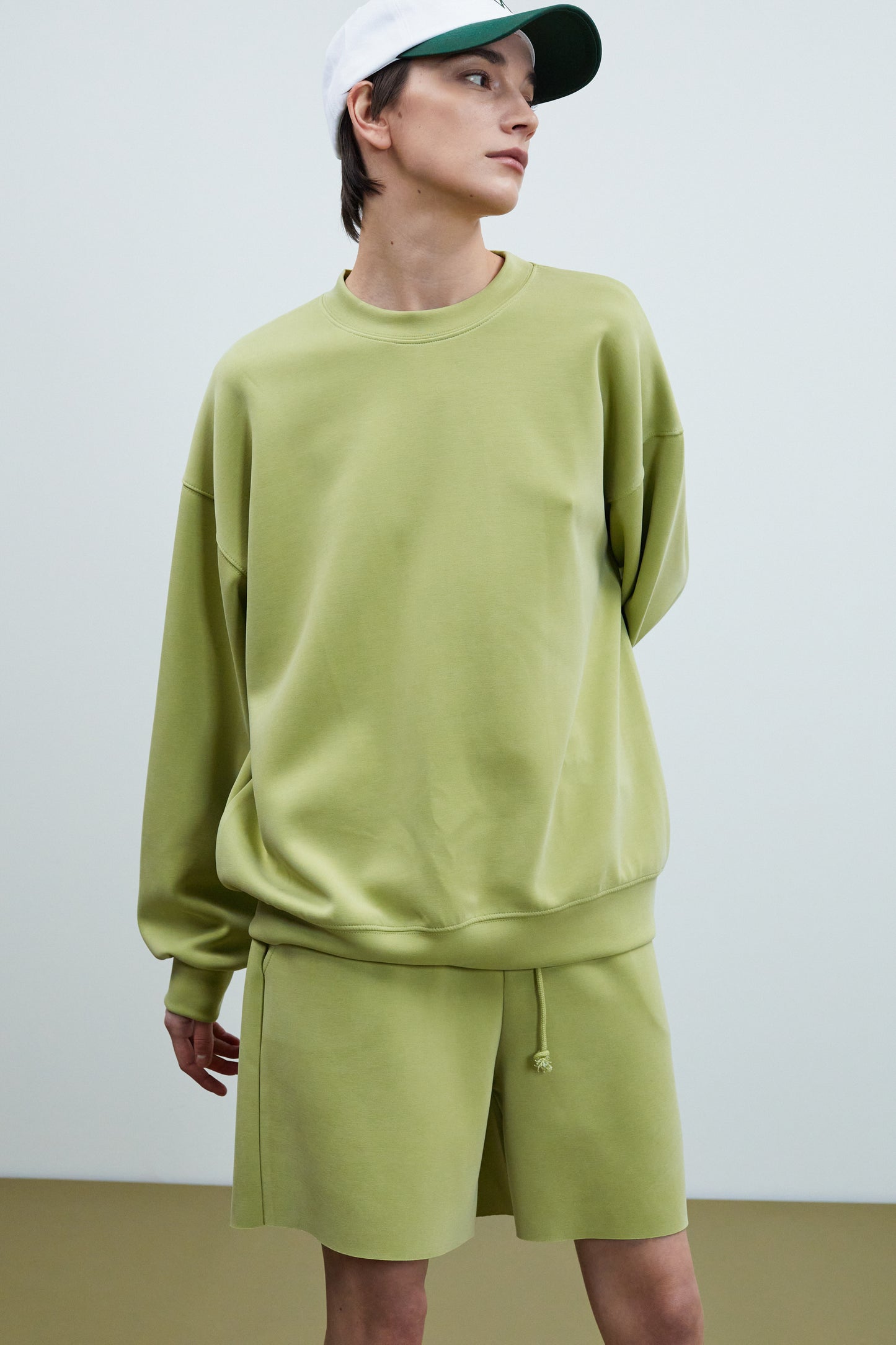 Super Soft Lyocell-Blend Sweatshirt, Mossy Green