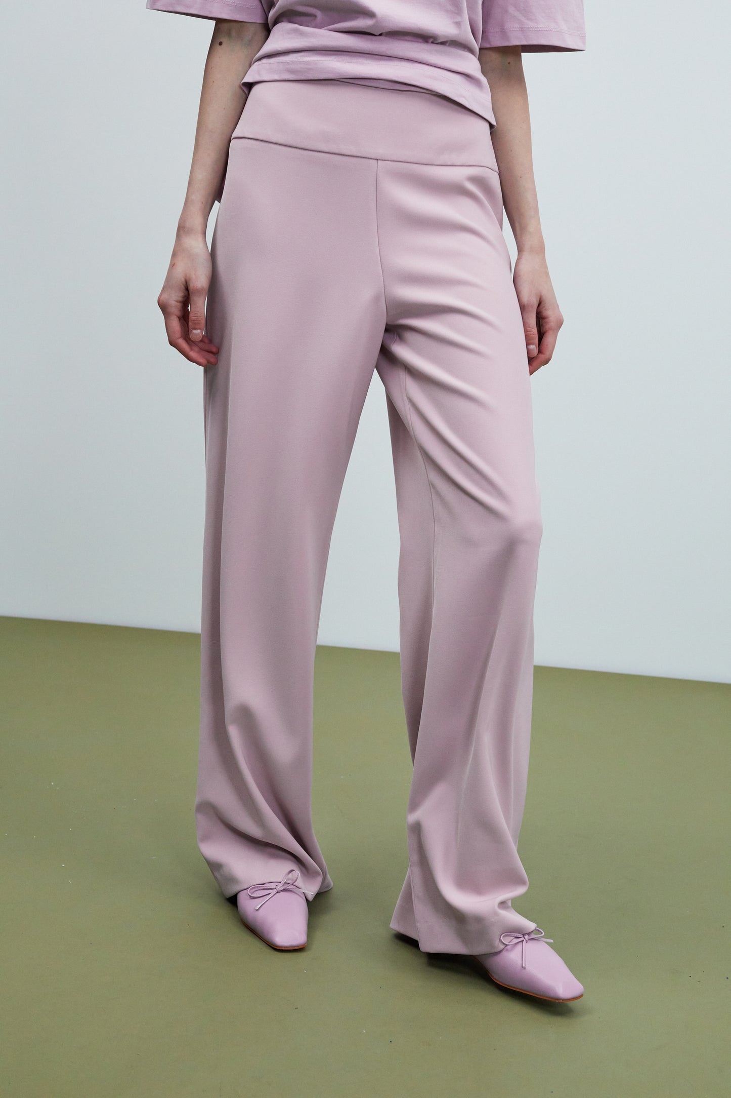Casual Relaxed Pull-On Pants, Lavender