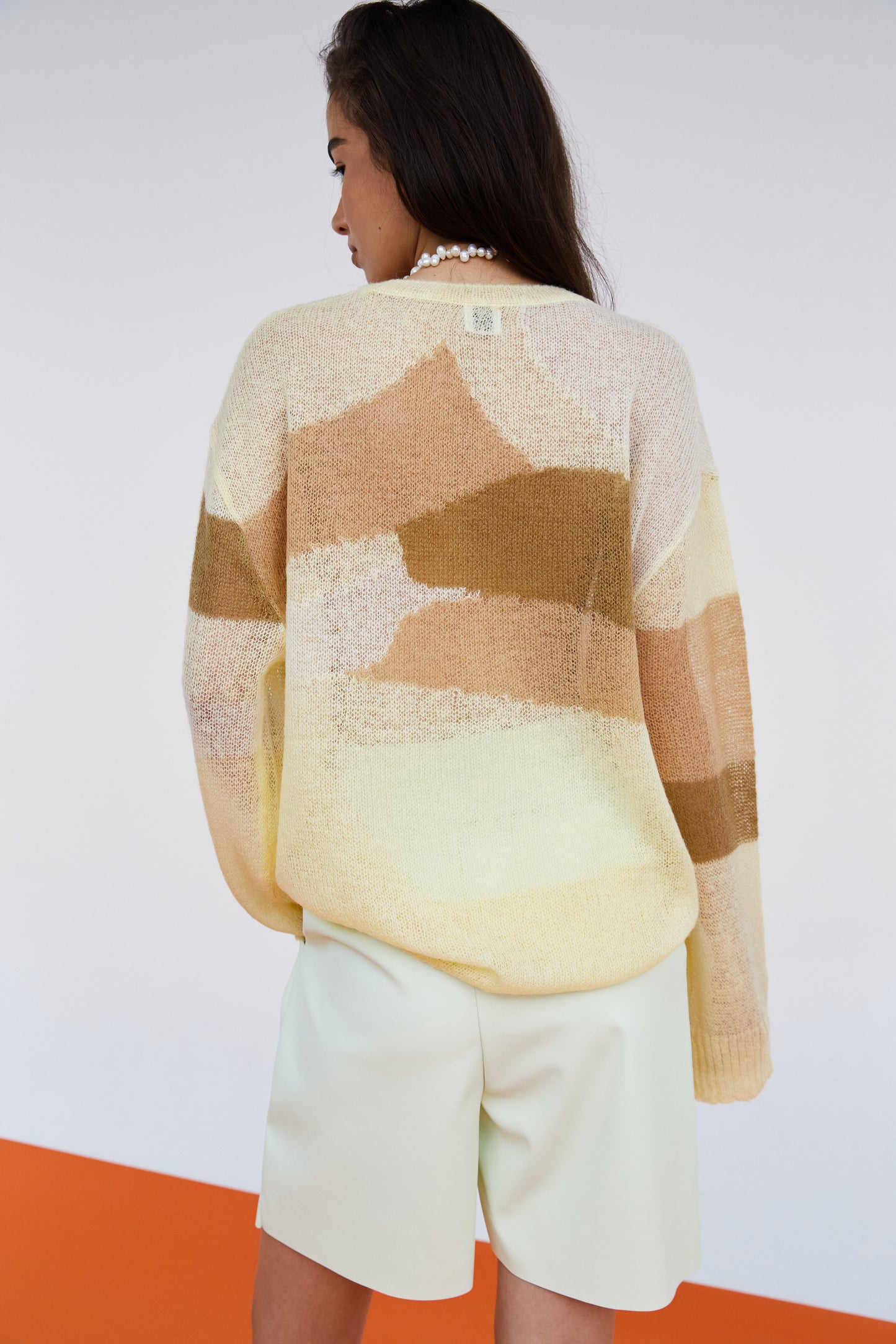 Multi-Color Loose Knit Sweater, Sand