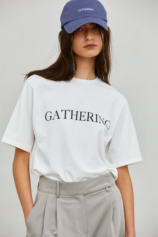 'Gathering' Basic T-shirt, White