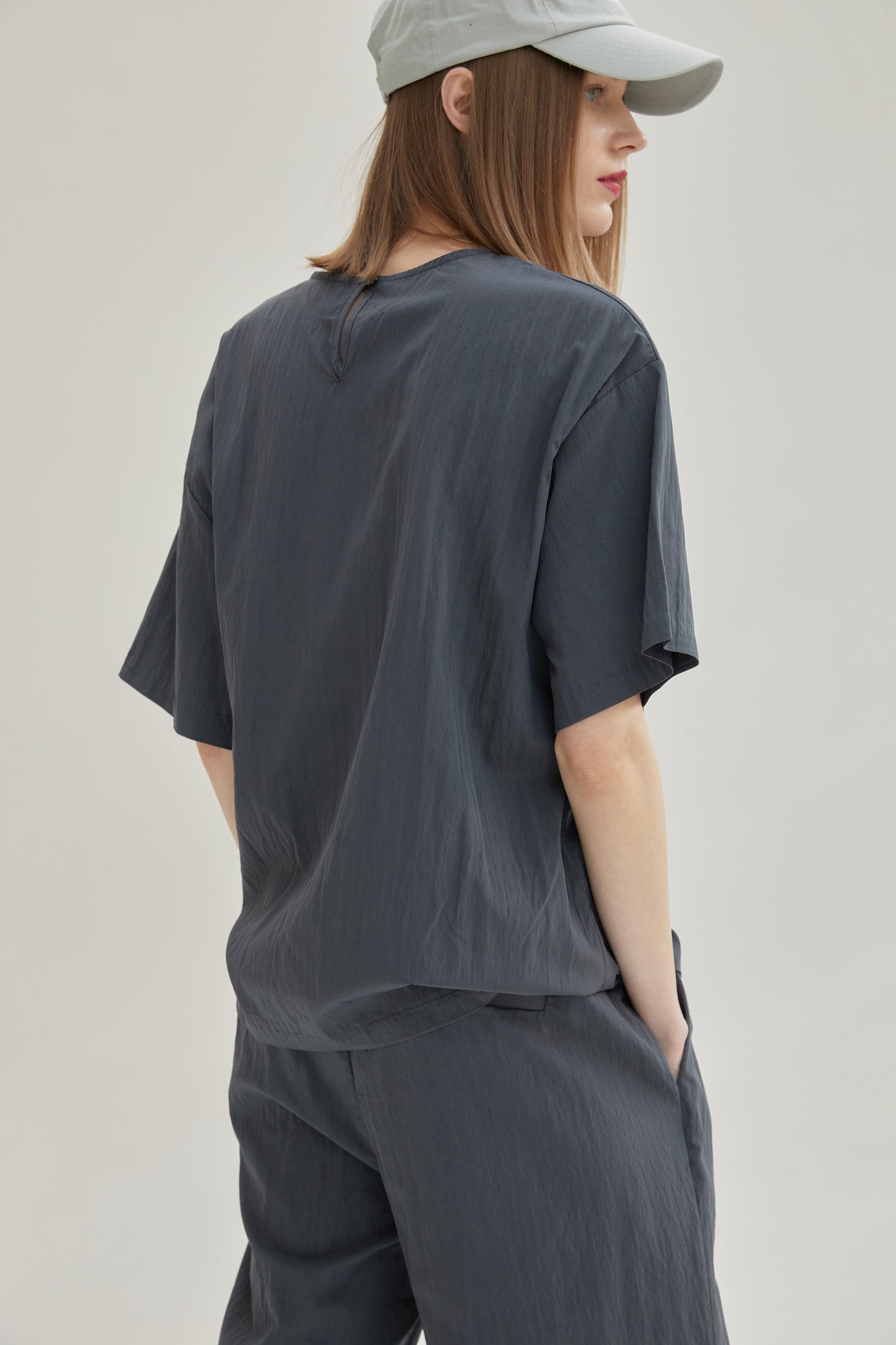 Basic Boxy Tee & Tailored Trousers Set, Spruce