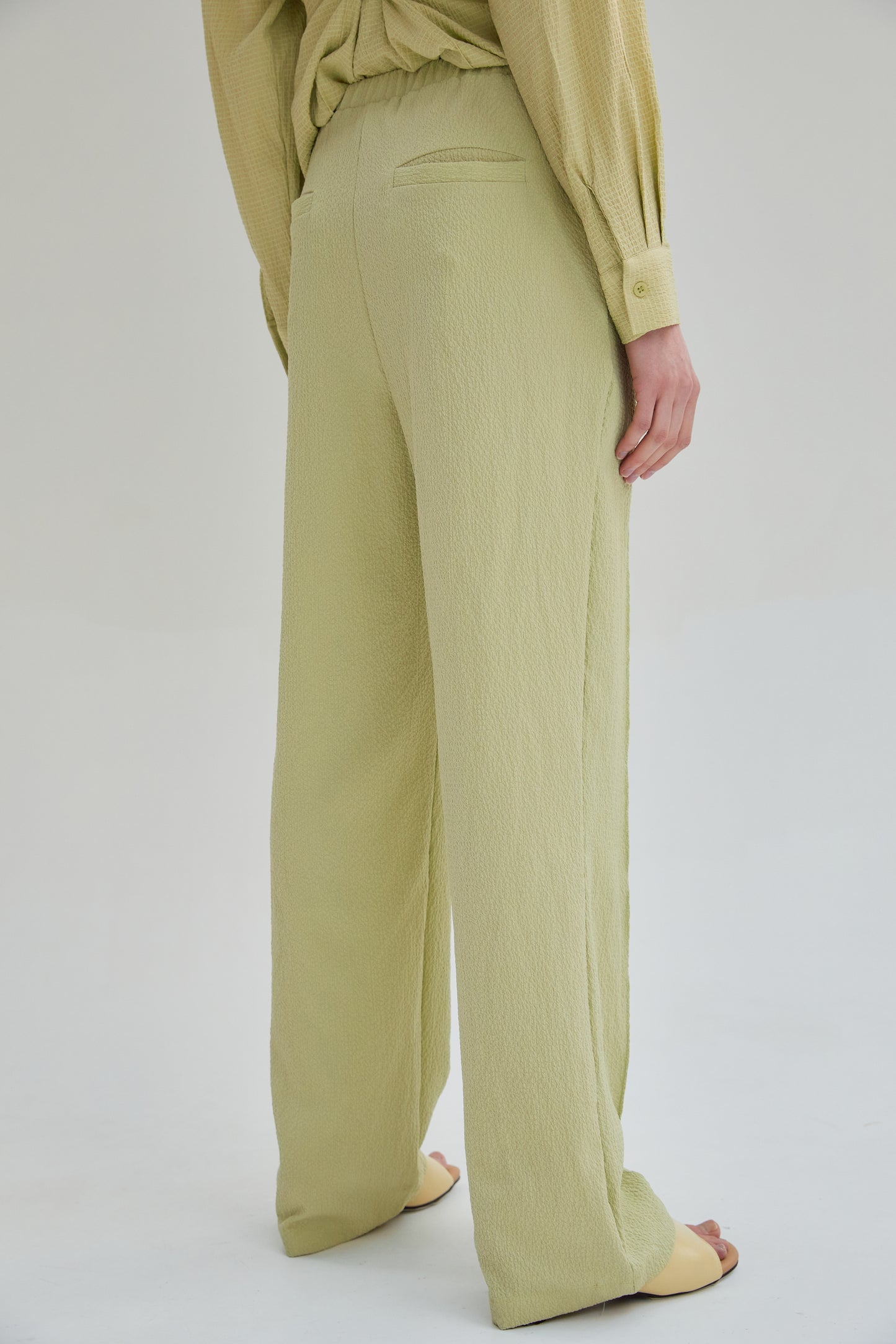 Lightweight Pull-on Linen Pants, Pear