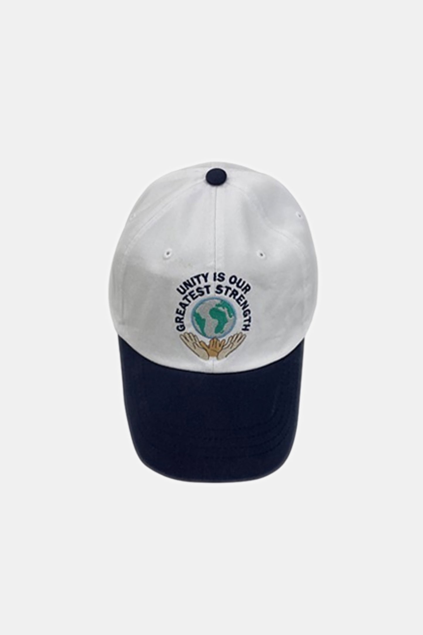 Earth Day Ballcap, White & Navy