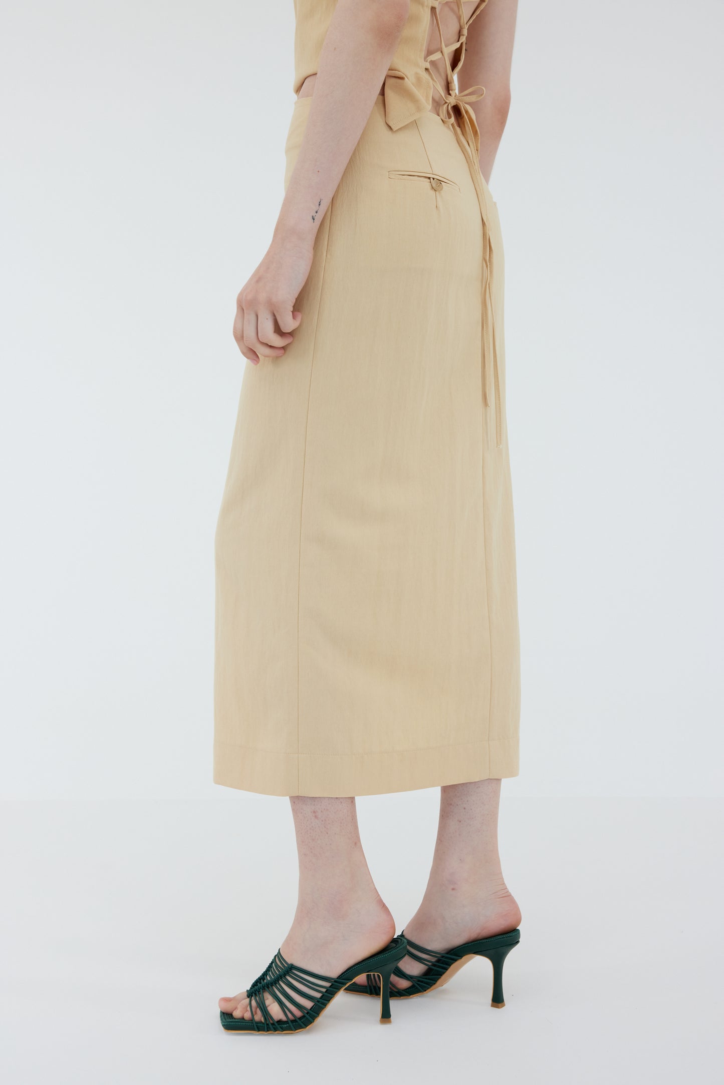 Side Slit Skirt, Shortbread