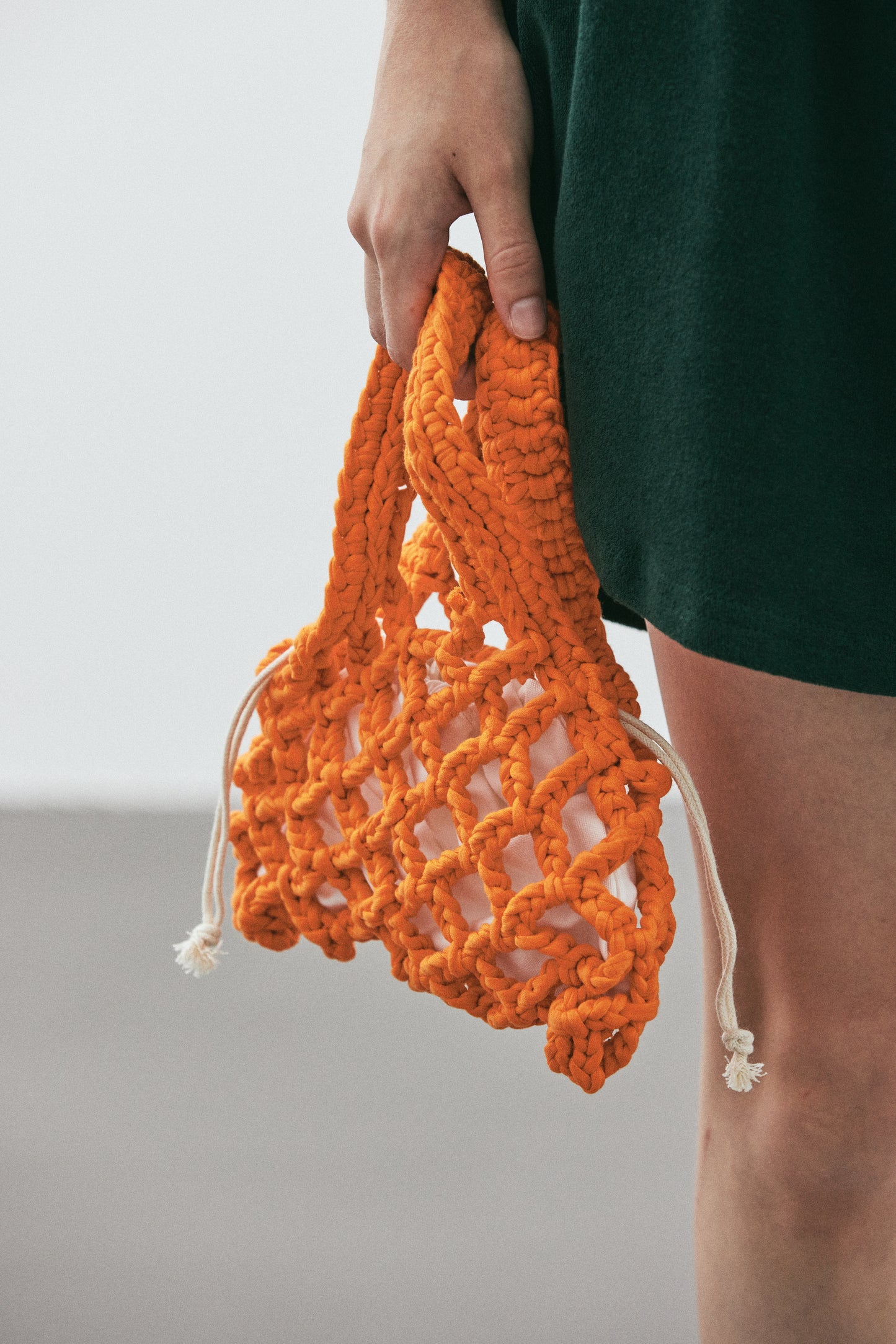 Crochet Micro Bag, Tangerine