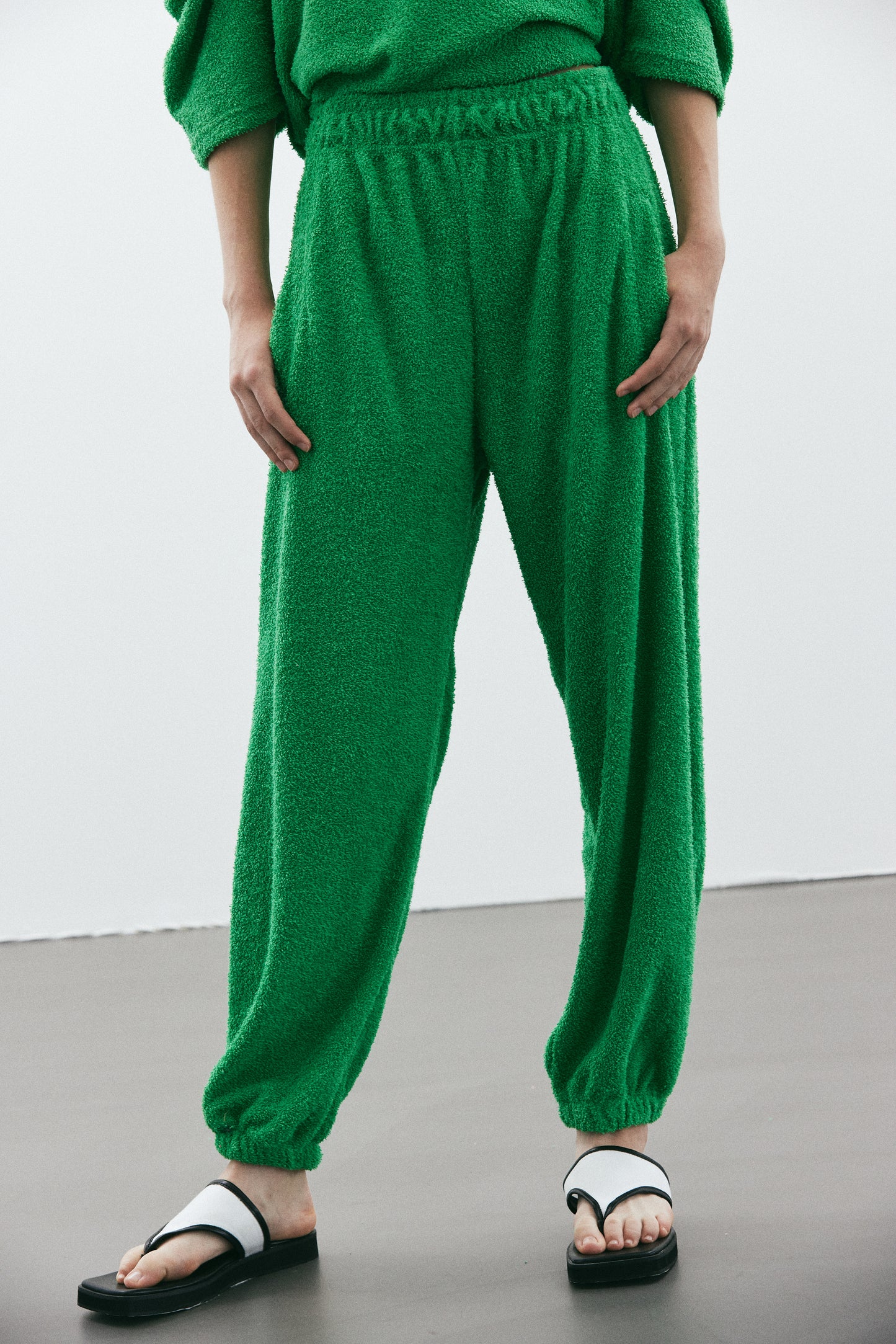 Terrycloth Sport Joggers, Kelly Green