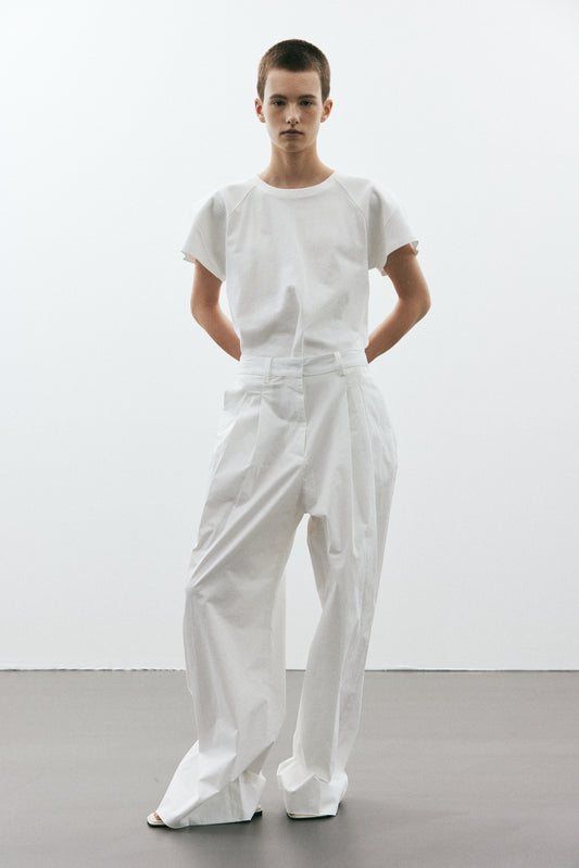 Phoebe Wide Trousers, Porcelain