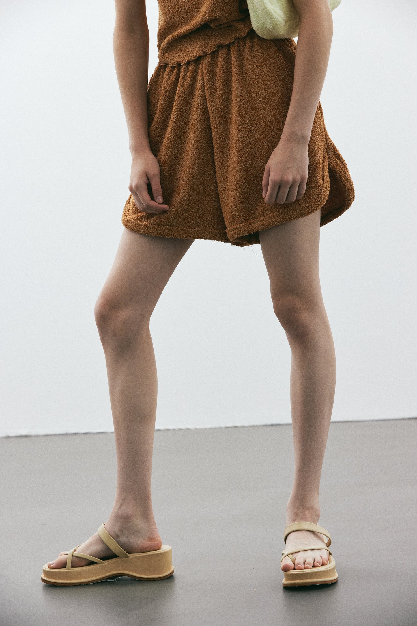 Terrycloth Sporty Shorts, Copper