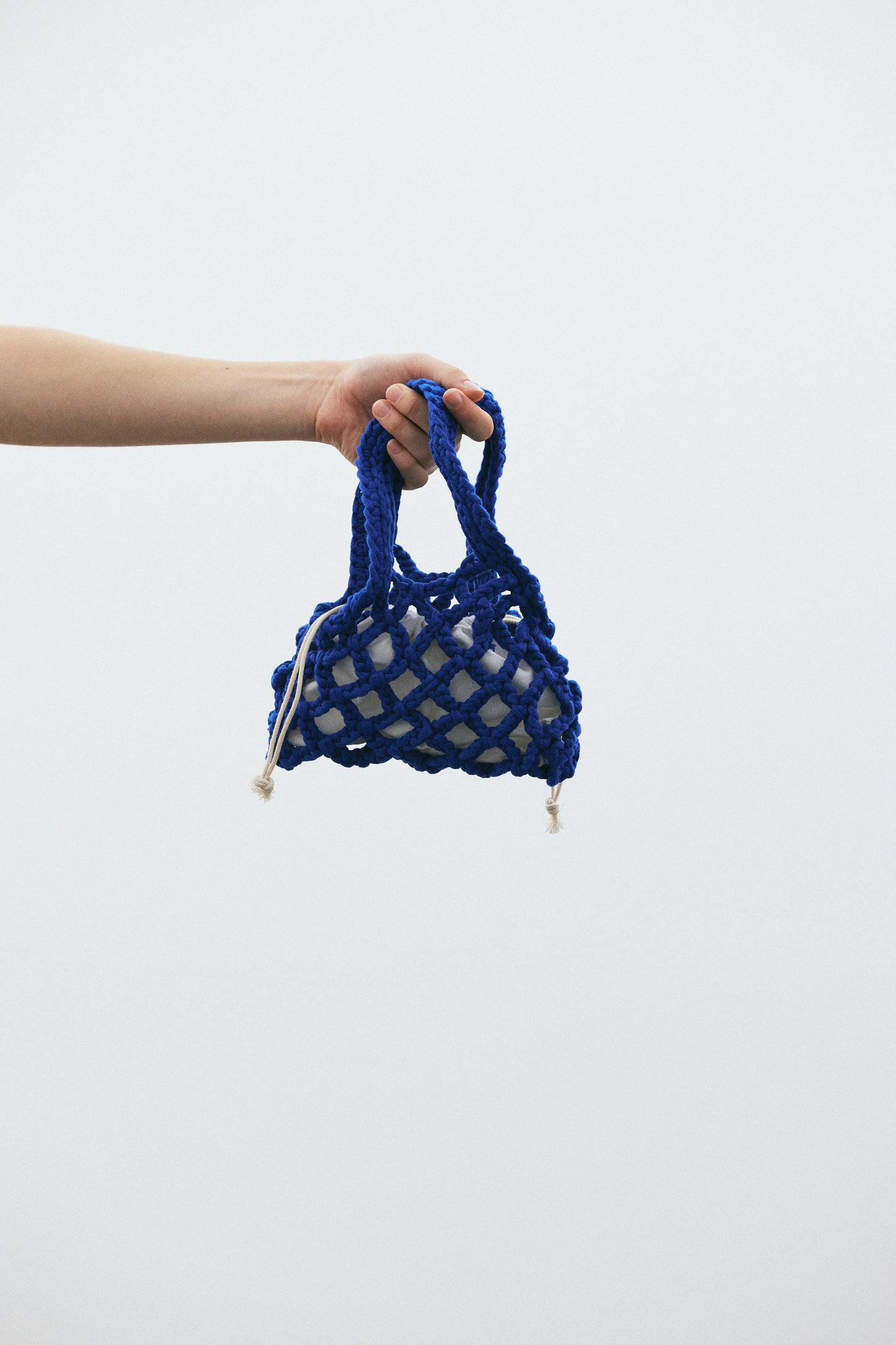 Crochet Micro Bag, Cobalt