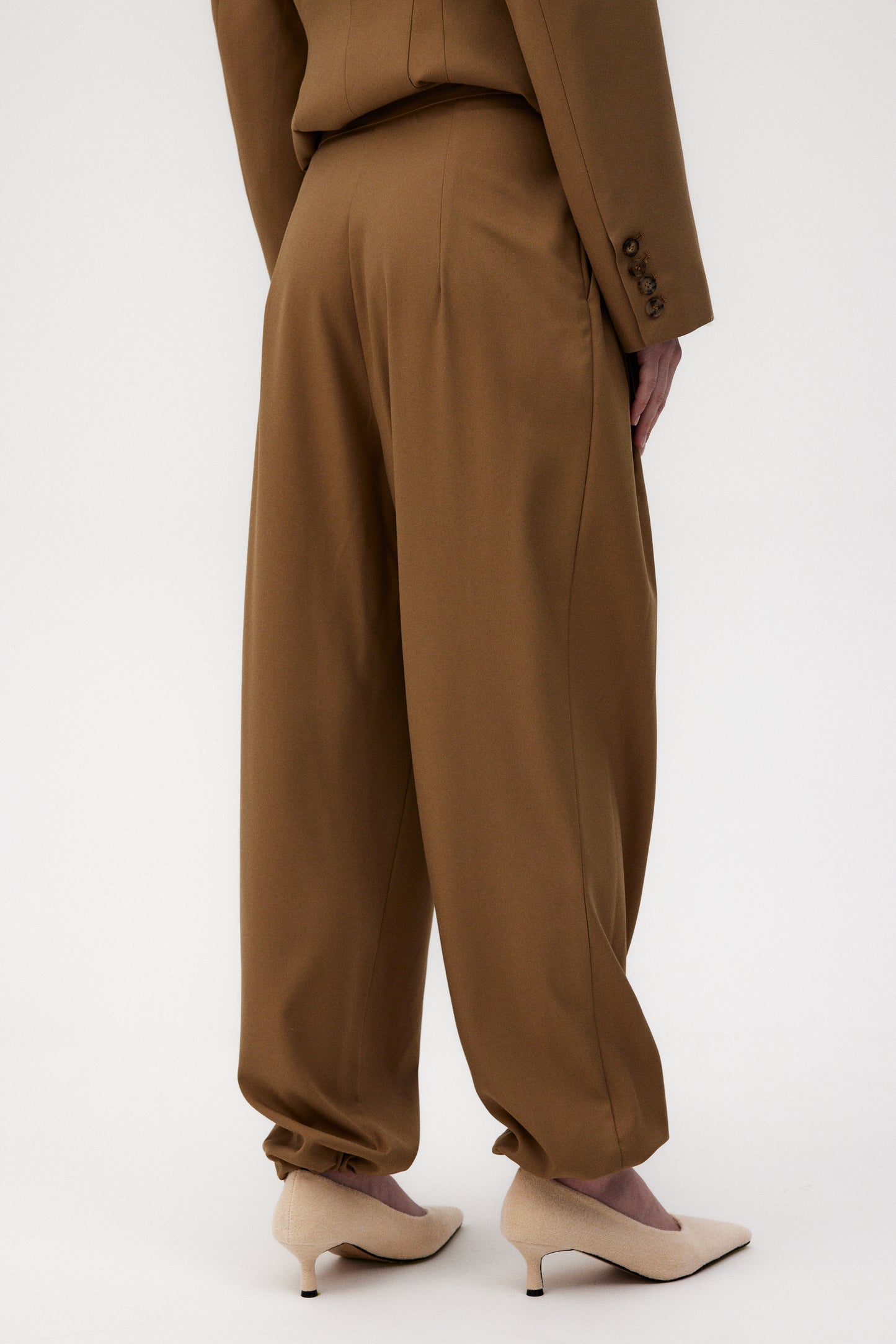 Slouchy Suiting Joggers, Peanut