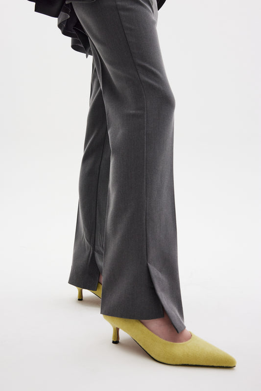 Down Slit Suit Trousers, Anthracite
