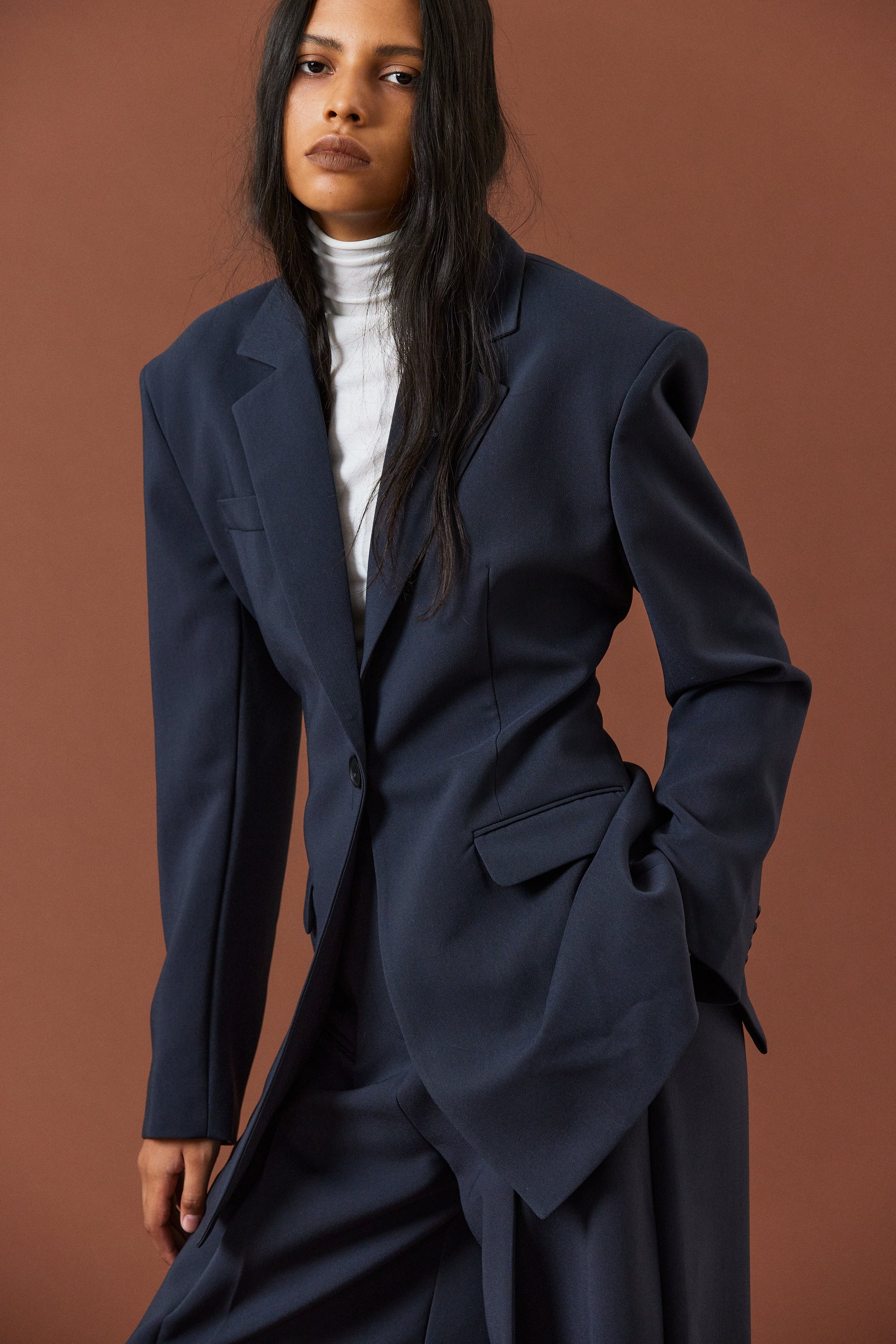 French on sale navy blazer